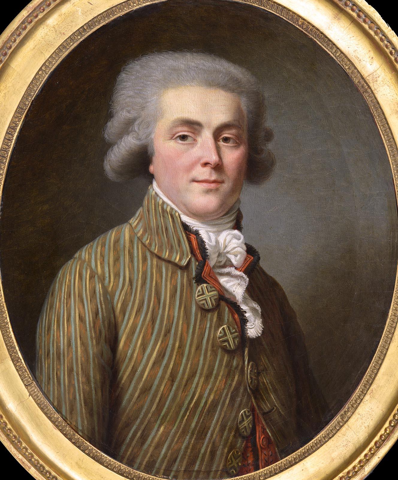 Ritratto di un uomo durante la Rivoluzione Francese - Painting di Circle of Antoine Vestier