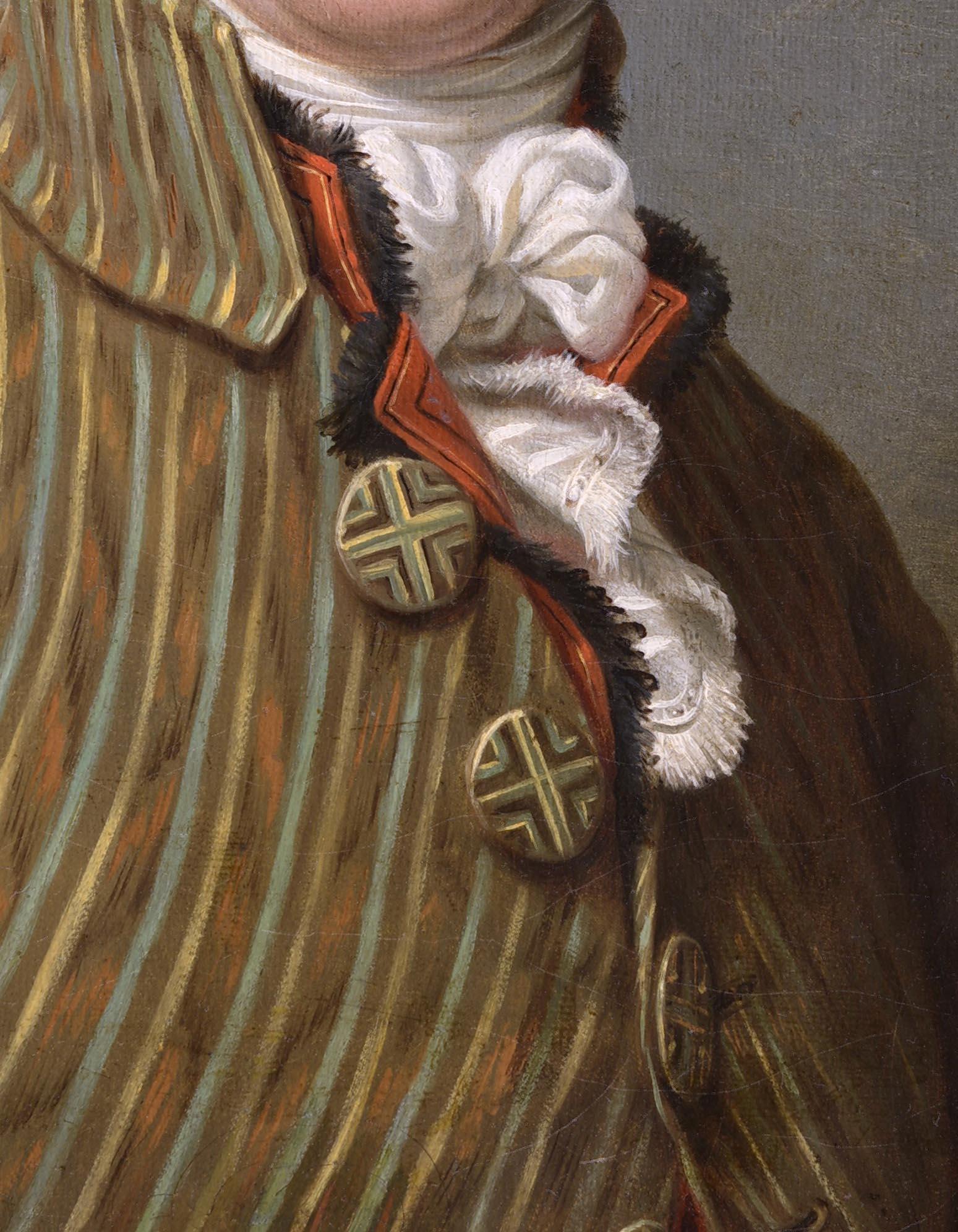 Ritratto di un uomo durante la Rivoluzione Francese - Figurative Painting Nero di Circle of Antoine Vestier