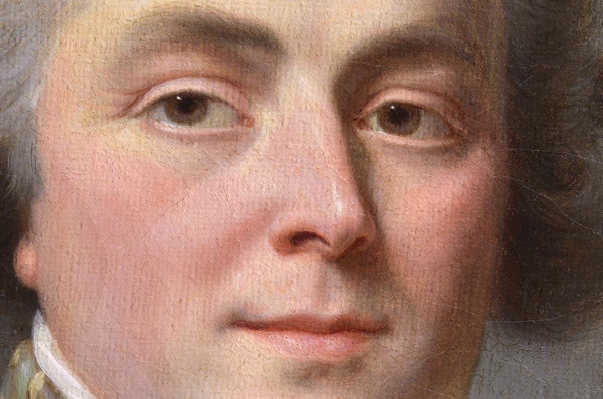 Antoine VESTIER, attribuito a
(Avallon, 1740 - Parigi, 1824)
Ritratto di un uomo sotto la Rivoluzione
Olio su tela
H. 46 cm; L. 37 cm
Circa 1793-95

Questo bellissimo ritratto non firmato ci riporta istintivamente al repertorio stilistico di Antoine