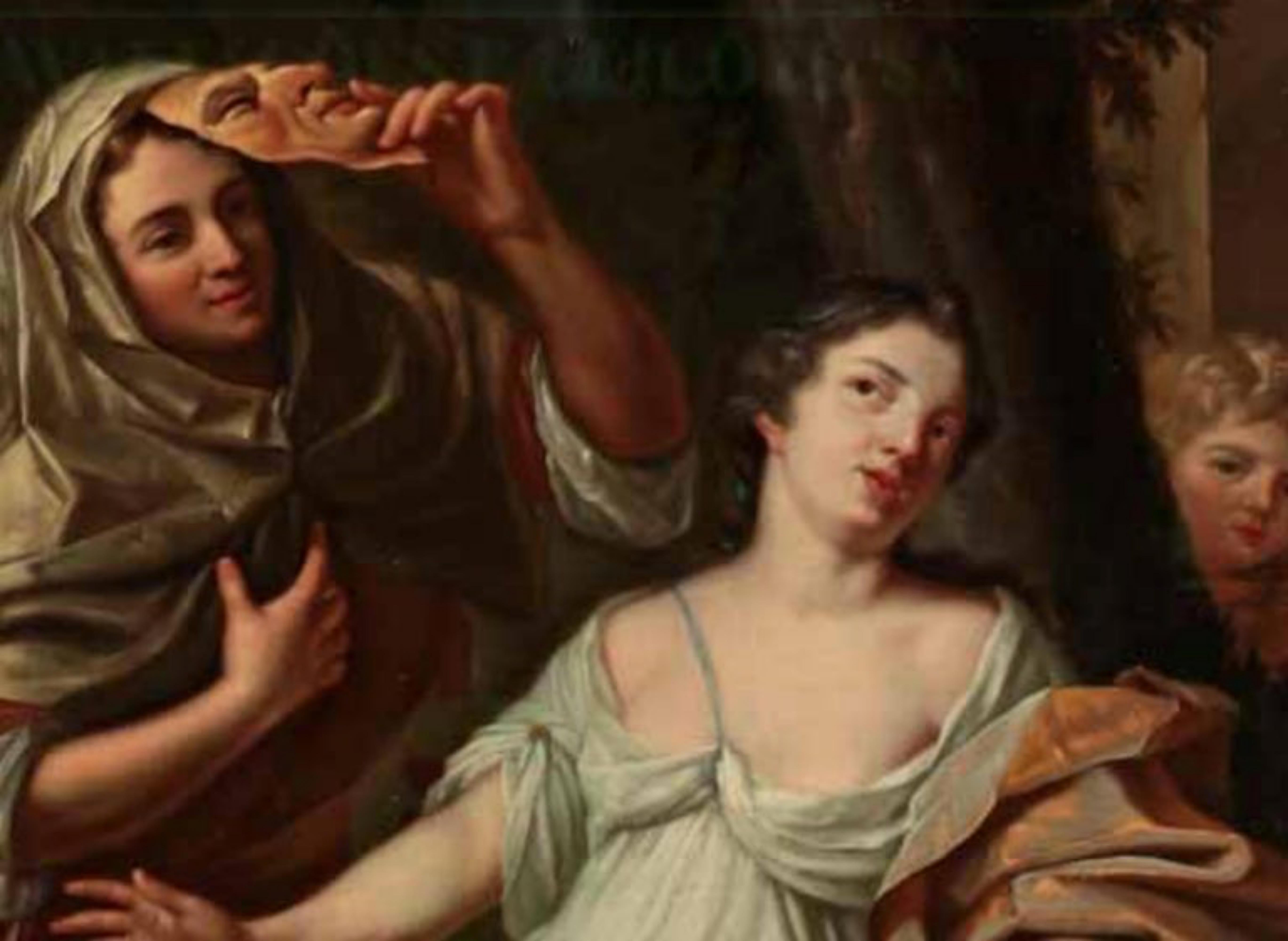 Kreis von CASPAR NETSCHER (1635/39-1684), ALLEGORY Sec. XVII (Barock) im Angebot