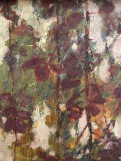 Period 19th Century French Impressionist Oil Painting Autumn Leaves over River