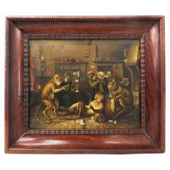 Cerchio di David Teniers II 'Anversa 1610-1690 Bruxelles' Olio su rame