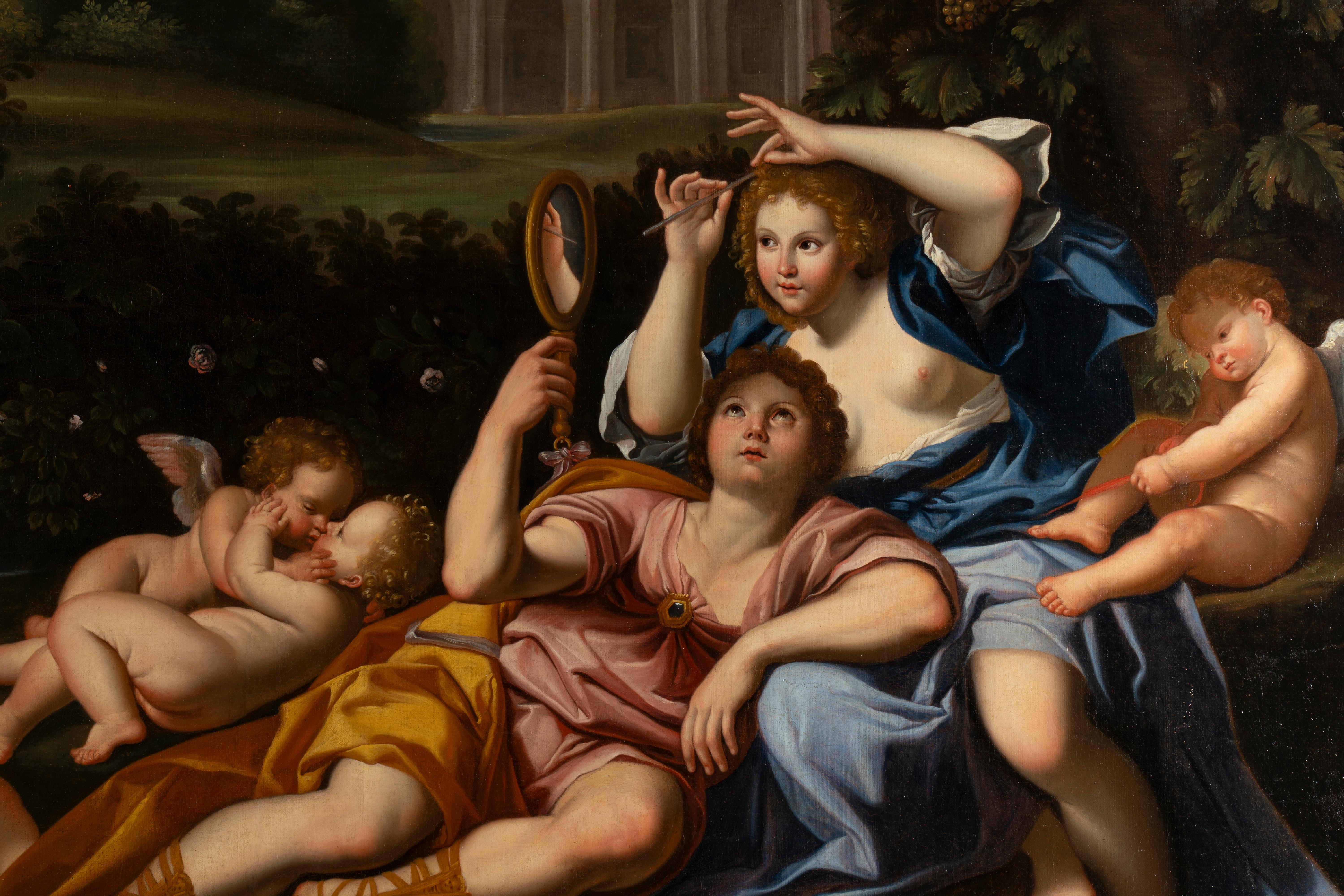 Rinaldo und Armida in Armidas verzaubertem Garten Barock Italien 1700 Mythologie im Angebot 3