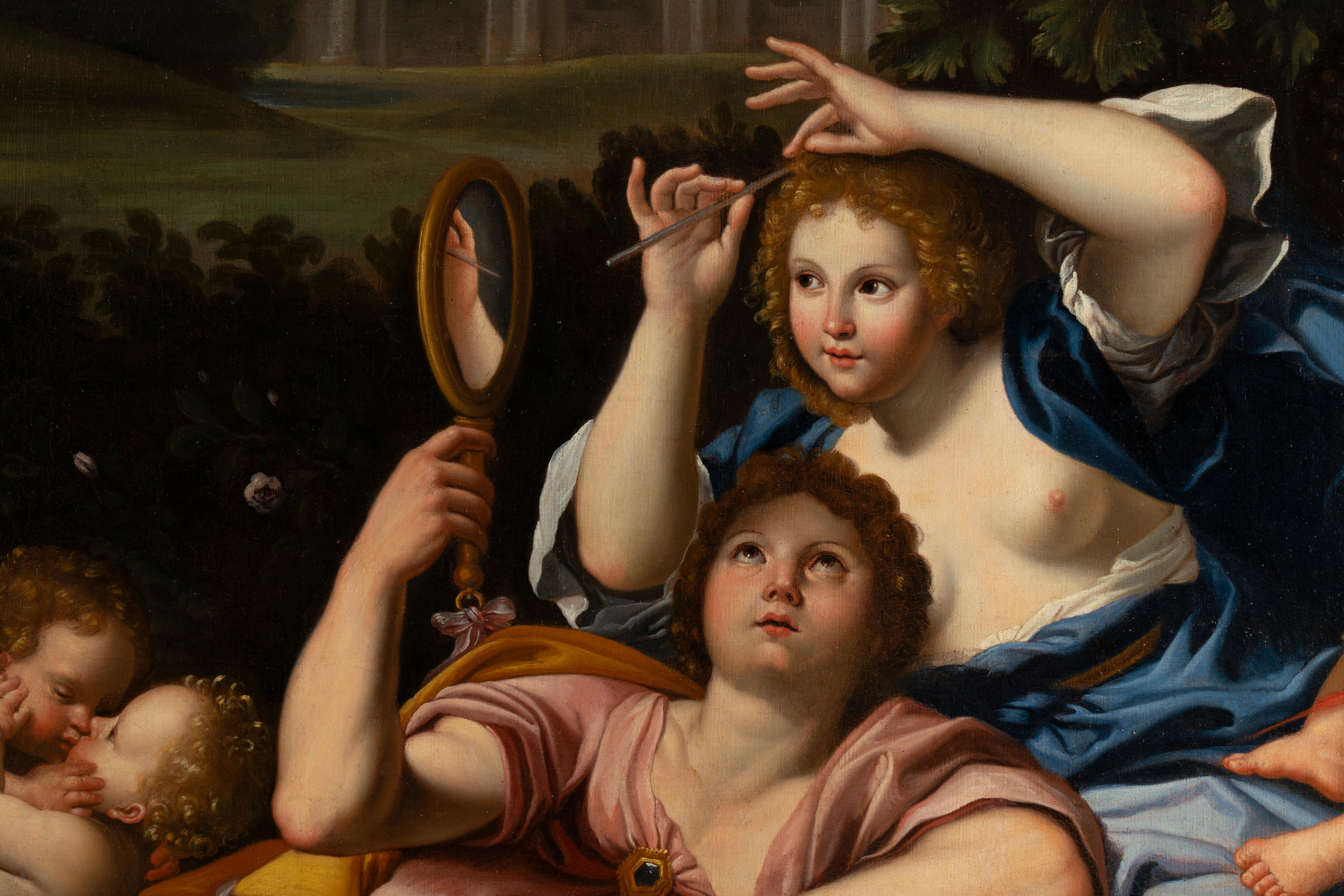 Rinaldo und Armida in Armidas verzaubertem Garten Barock Italien 1700 Mythologie im Angebot 4