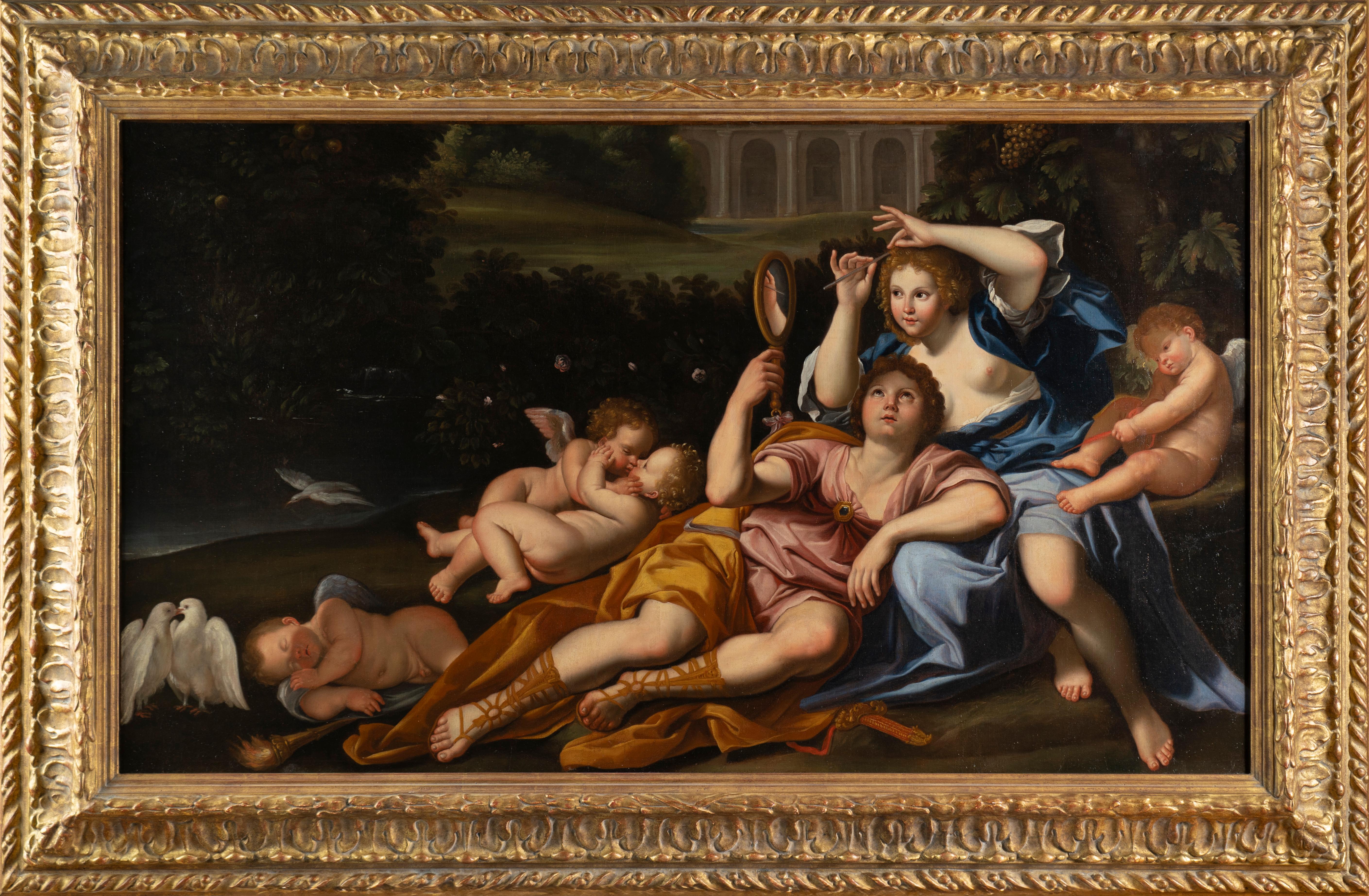 Rinaldo und Armida in Armidas verzaubertem Garten Barock Italien 1700 Mythologie