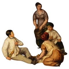 Circle of Edmund Bristow (1787-1876) "The Apple Scrumpers" Oil Painting