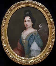 Antique Portrait of a Lady, Fine Carved Period Frame