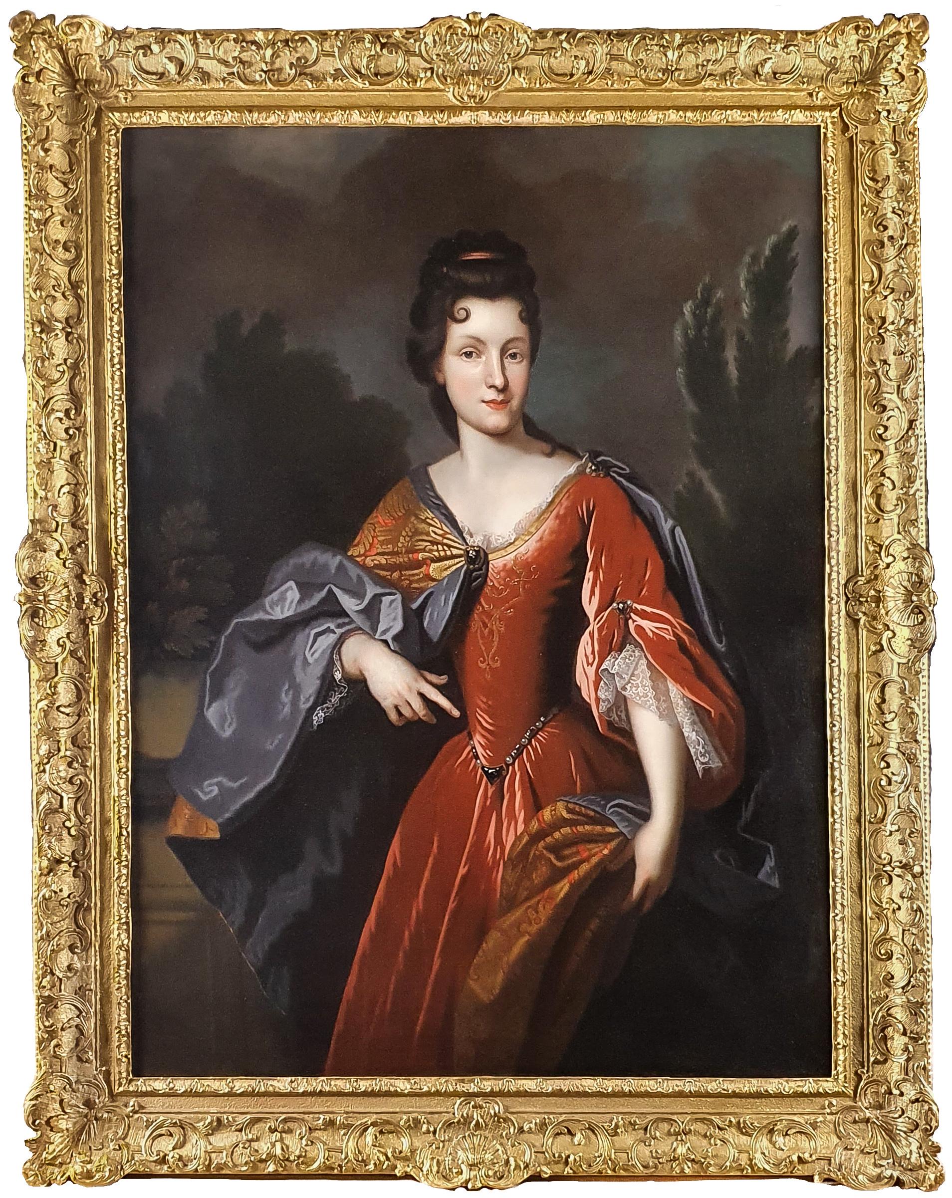 (circle of) François de Troy Portrait Painting - Portrait of Renée Bouthillier de Chavigny, French Chateau Provenance