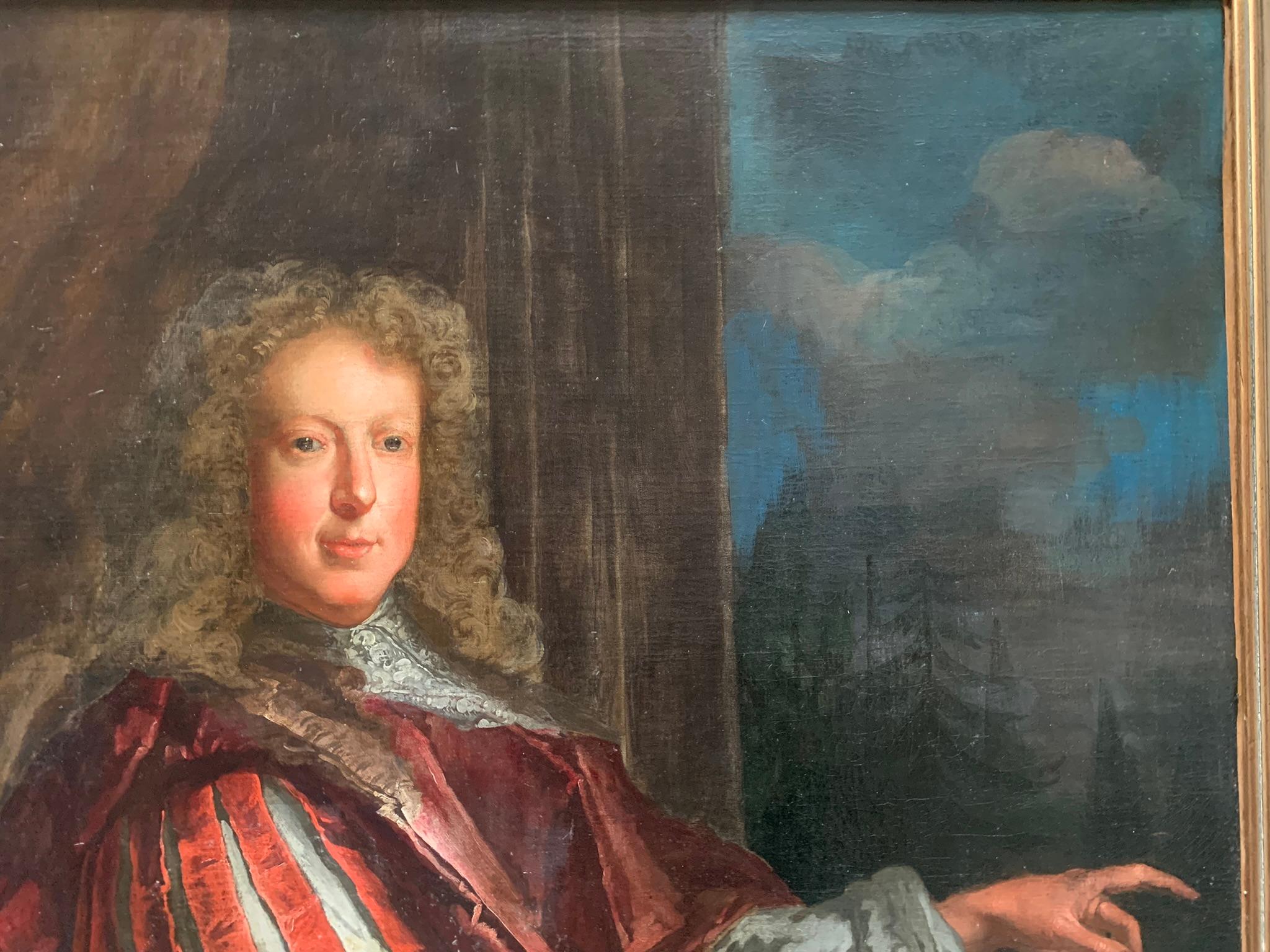 John Hervey Portrait on occasion of receiving the Title 1st Earl of Bristol For Sale 10