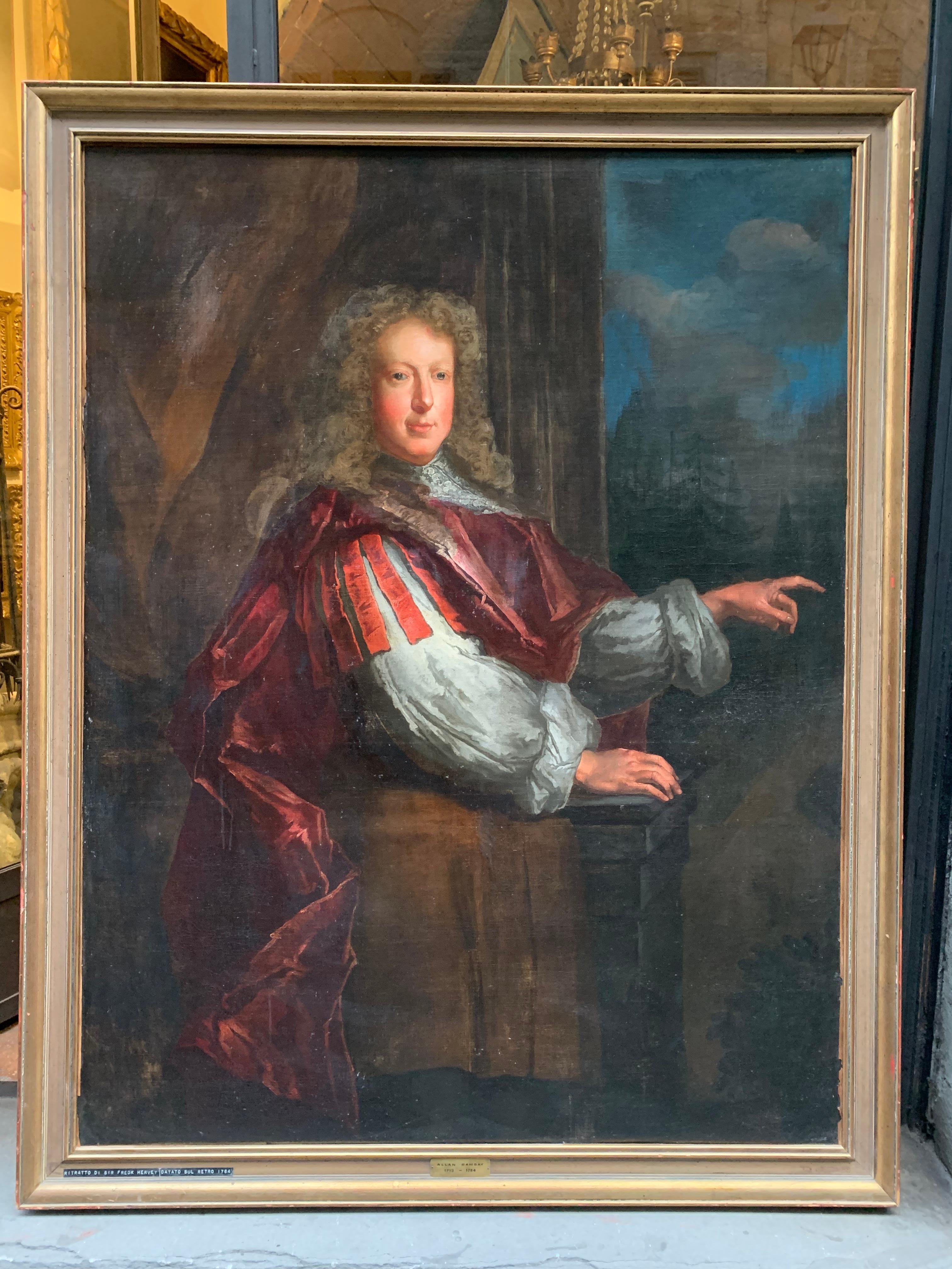 Portrait of John Hervey, 1st Earl of Bristol (1665-1751).

Early 18th-century near-life-size portrait of a noble man richly dressed in a long wig. 

Circle of the German-British court painter Gottfried Kneller (Lübeck, 1646-1723, London).