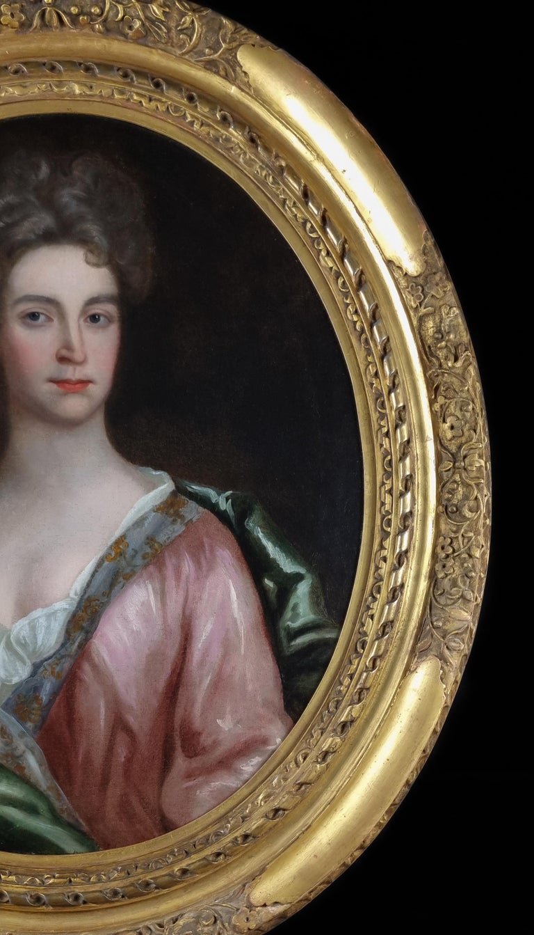 (Circle of) Godfrey Kneller - Portrait of a Lady in a Pink Dress and ...