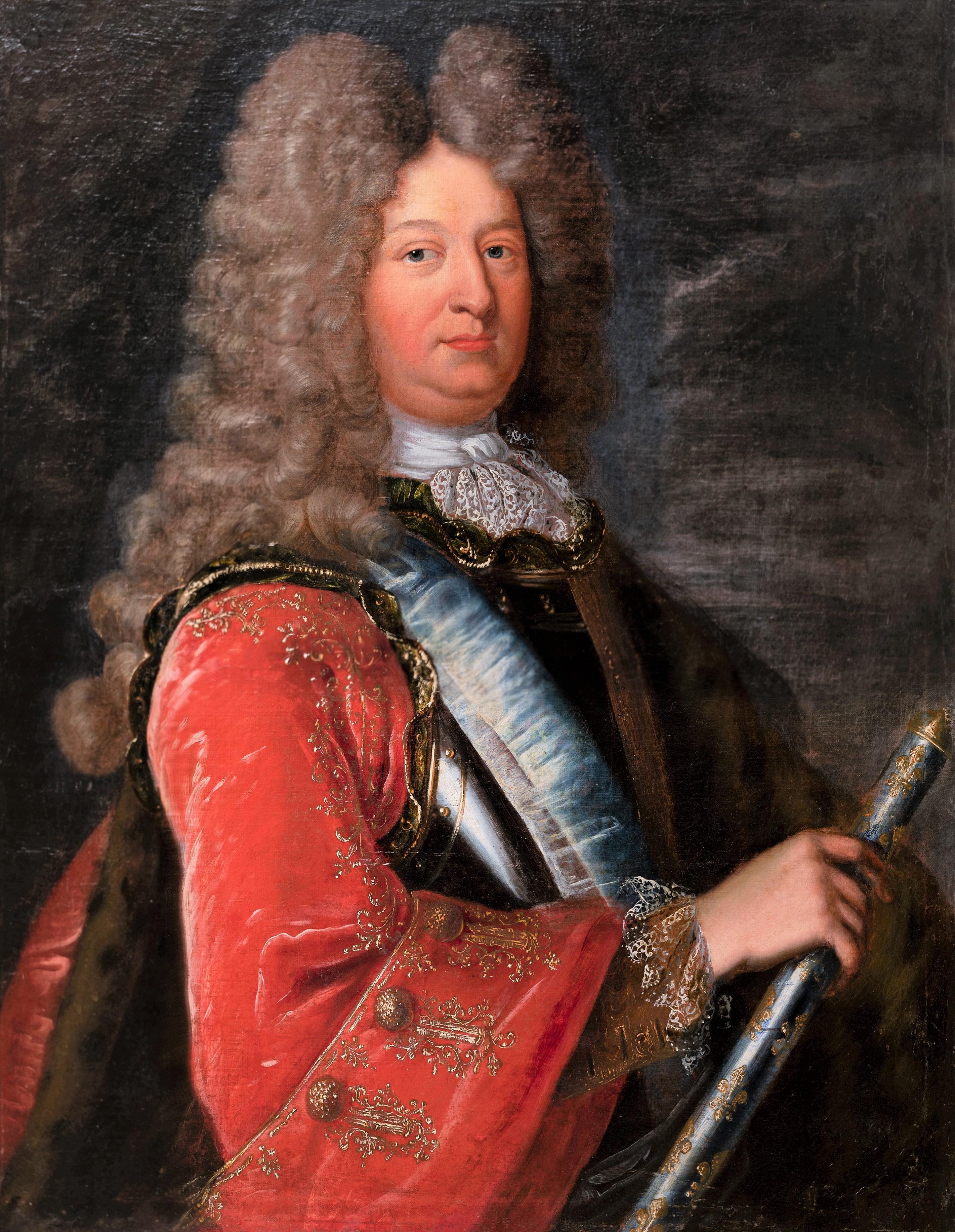 Early 18th c. French School, Portrait of Louis de France, Grand Dauphin - Painting by Circle of Hyacinthe Rigaud
