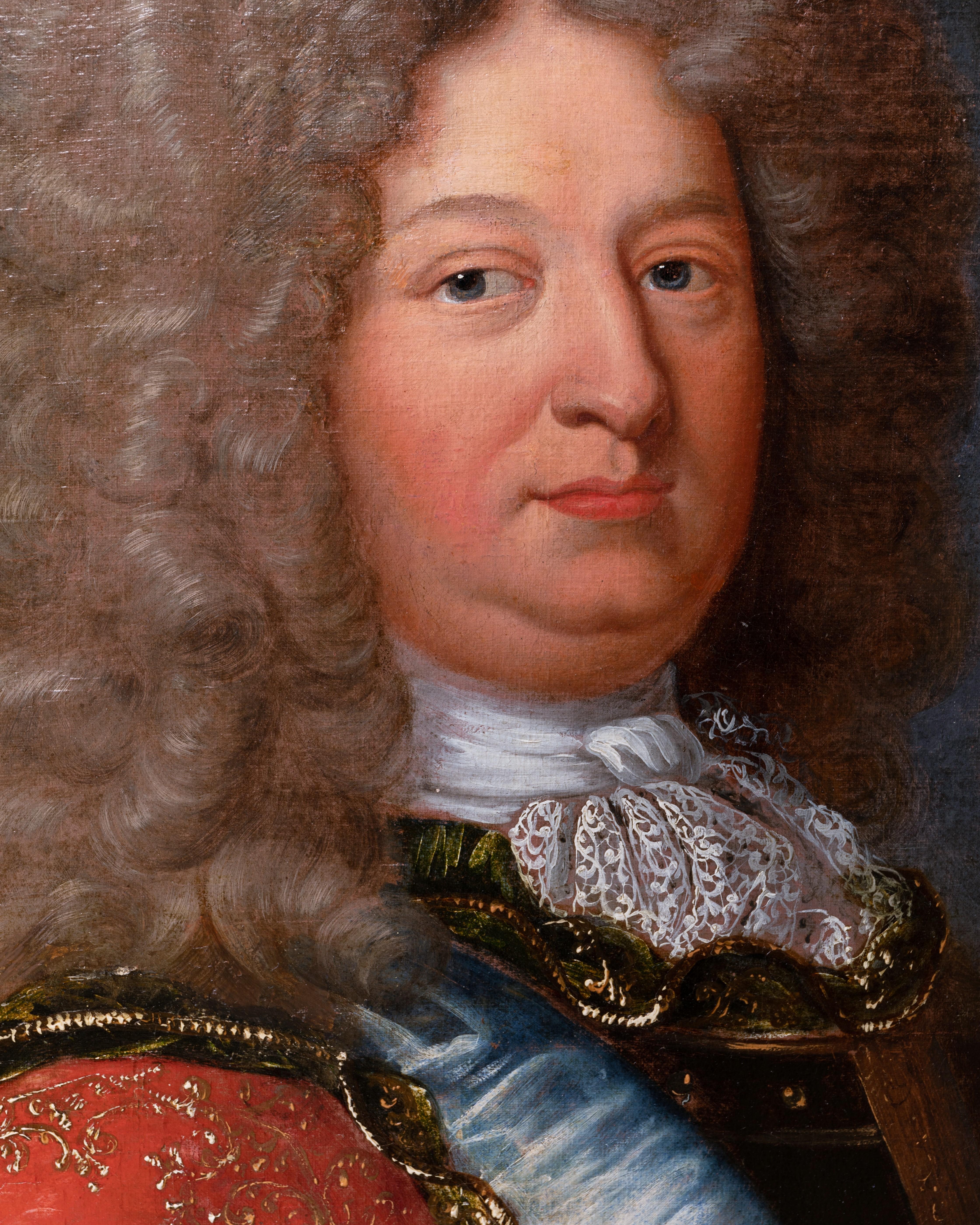 Inizio del XVIII secolo. Scuola Francese, Ritratto di Luigi di Francia, Gran Delfino - Painting Scuola francese di Circle of Hyacinthe Rigaud