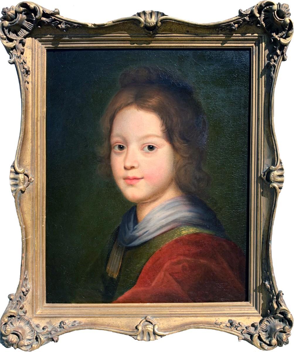 Portrait Enfant Suiveur De Jean Baptiste Greuze (1725/1805 )
