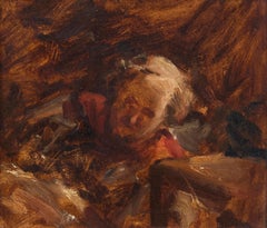 English School, circa 1830, Circle of J.M.W Turner – Head of a Sleeping Man