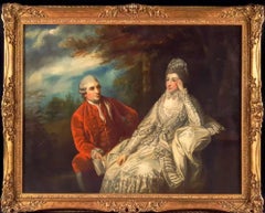 18th Century Romantic Oil Portrait Painting in the style of Joshua Reynolds