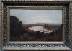 Landscape View Richmond Hill British 18th Circle of REYNOLDS Oil on canvas