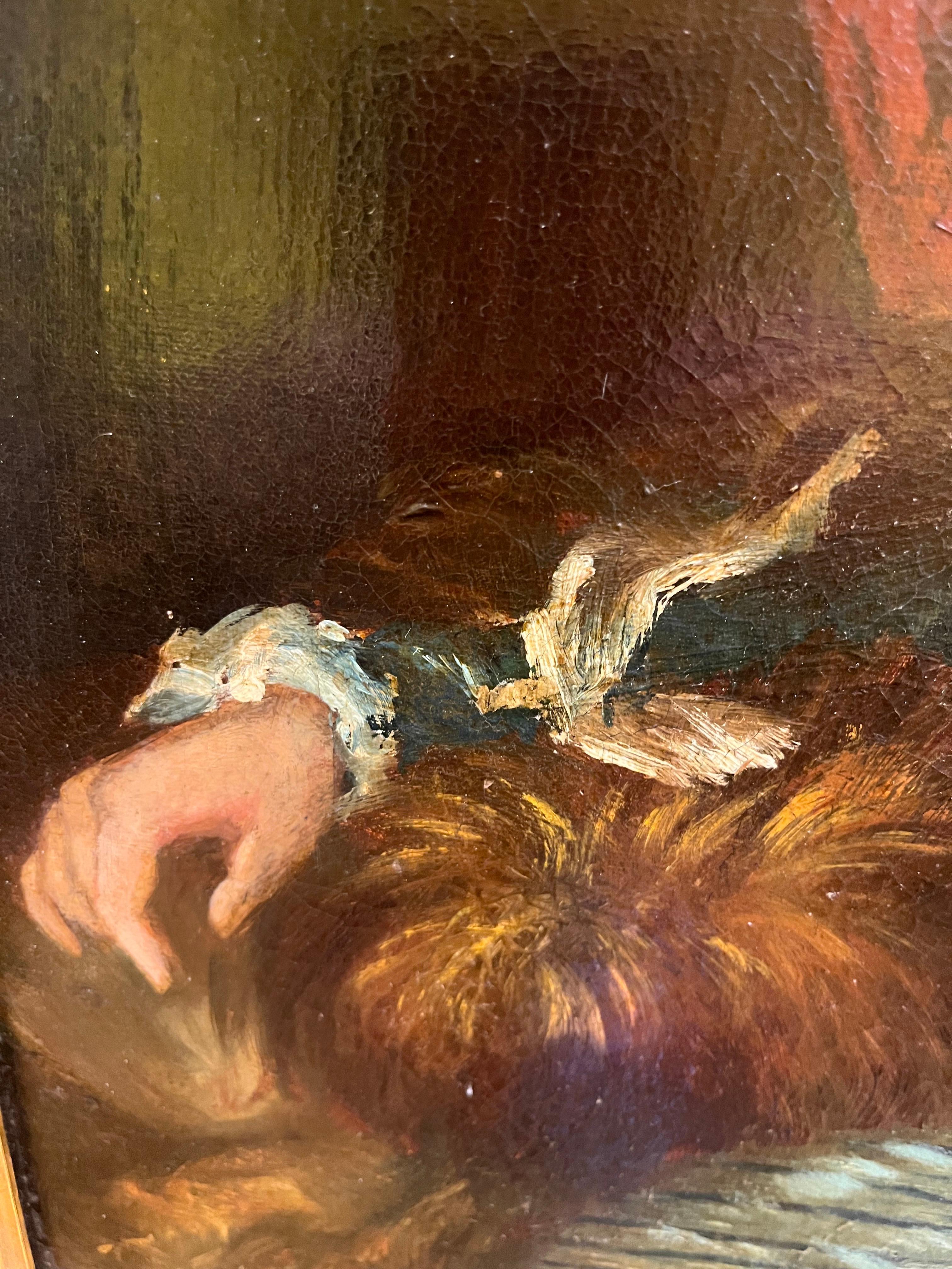 LARGE OLD MASTER LATE 18th CENTURY CIRCLE of THOMAS GAINSBOROUGH OIL PAINTING 8