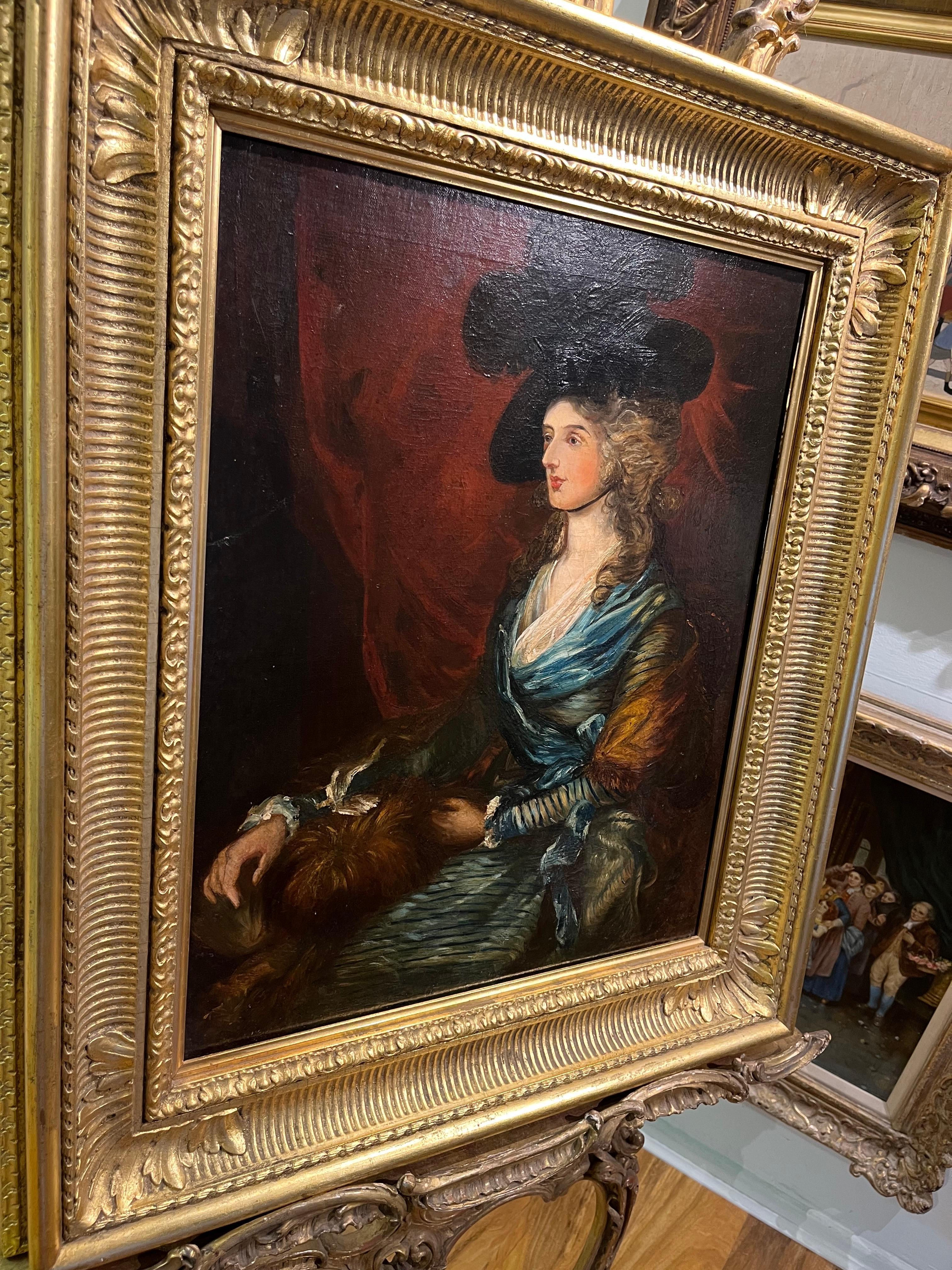 LARGE OLD MASTER LATE 18th CENTURY CIRCLE of THOMAS GAINSBOROUGH OIL PAINTING - Painting by (circle of) Thomas Gainsborough