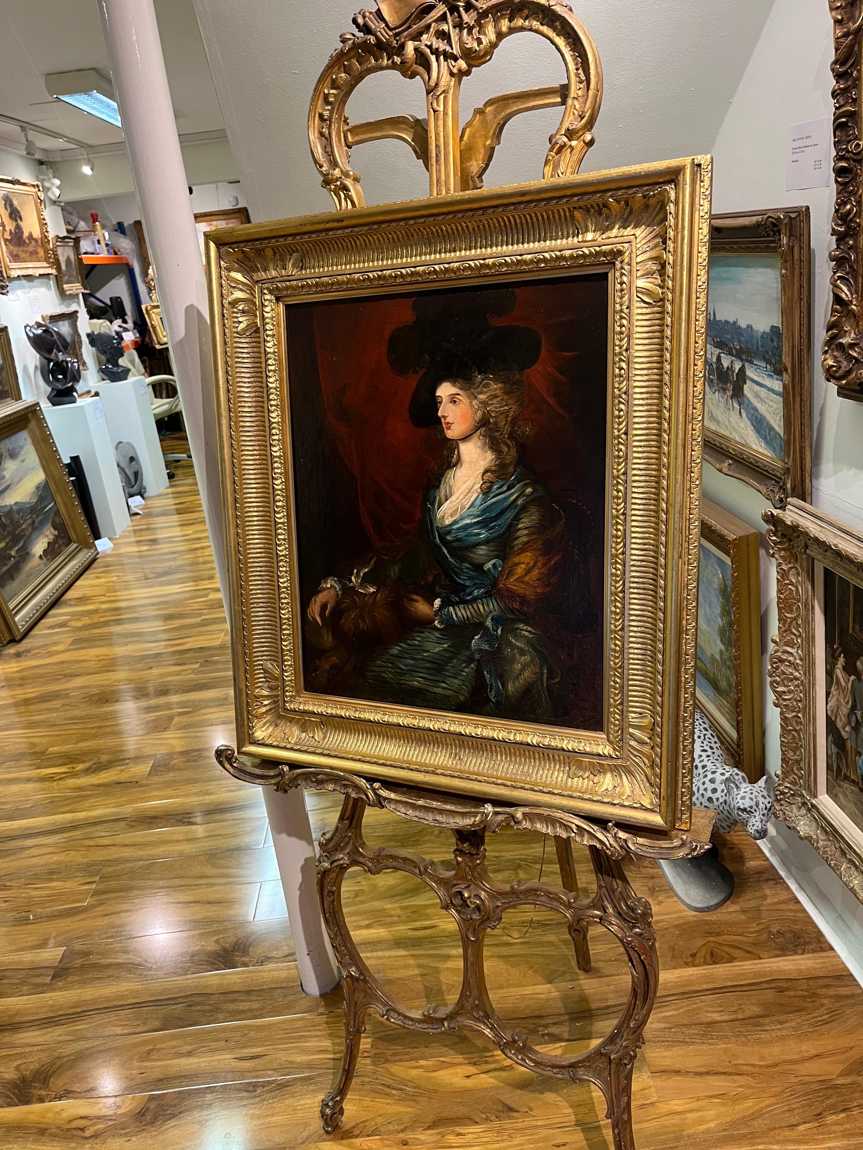 LARGE OLD MASTER LATE 18th CENTURY CIRCLE of THOMAS GAINSBOROUGH OIL PAINTING - Realist Painting by (circle of) Thomas Gainsborough