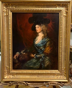 LARGE OLD MASTER LATE 18th CENTURY CIRCLE of SIR JOSHUA REYNOLDS OIL PAINTING