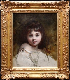 Miss Jane Bowles - Fine 18th Century English Portrait Oil Painting Reynolds