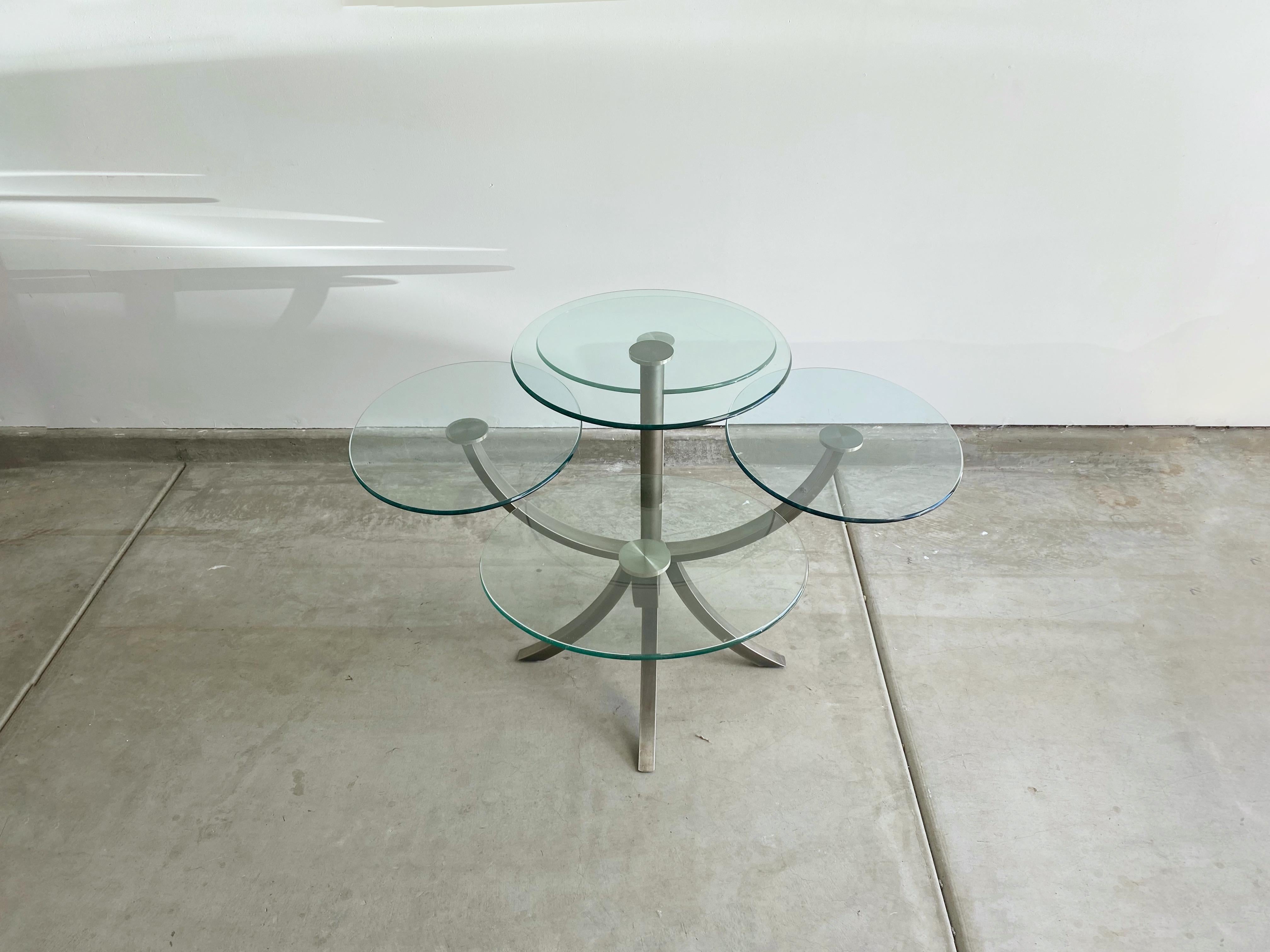 Brushed 'Circle of Life' Dining or Center Table by Design Institute America, 1980's
