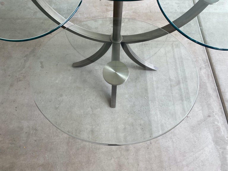 Steel 'Circle of Life' Dining or Center Table by Design Institute America, 1980's  For Sale