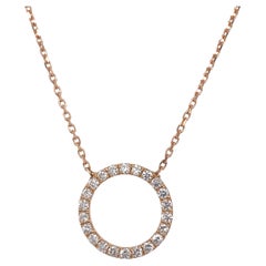 Halskette Kreis des Lebens mit 0,28 Karat Diamanten aus 14 Karat Roségold