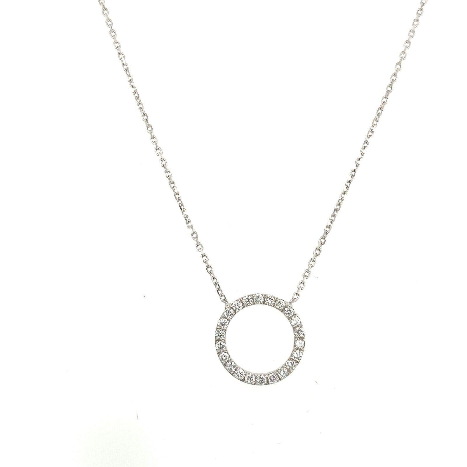 14ct White Gold Circle Of Life Necklace, Set With 0.28ct Of Natural Diamonds

Additional Information:
Total Diamond Weight: 0.28ct
Diamond Colour: G
Diamond Clarity: VS
Total Weight Chain: 2.4g
Pendant Dimension: 12.65mm
SMS4851
