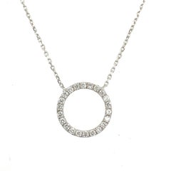 Collana Circle of Life con 0,28 carati di diamanti naturali in oro bianco 14 ct.