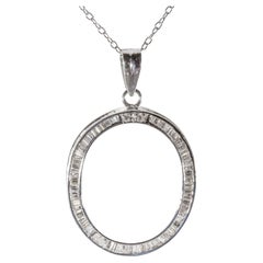 Circle of Life Pendant with Baguette Diamonds.  D2.33ct.t.w.