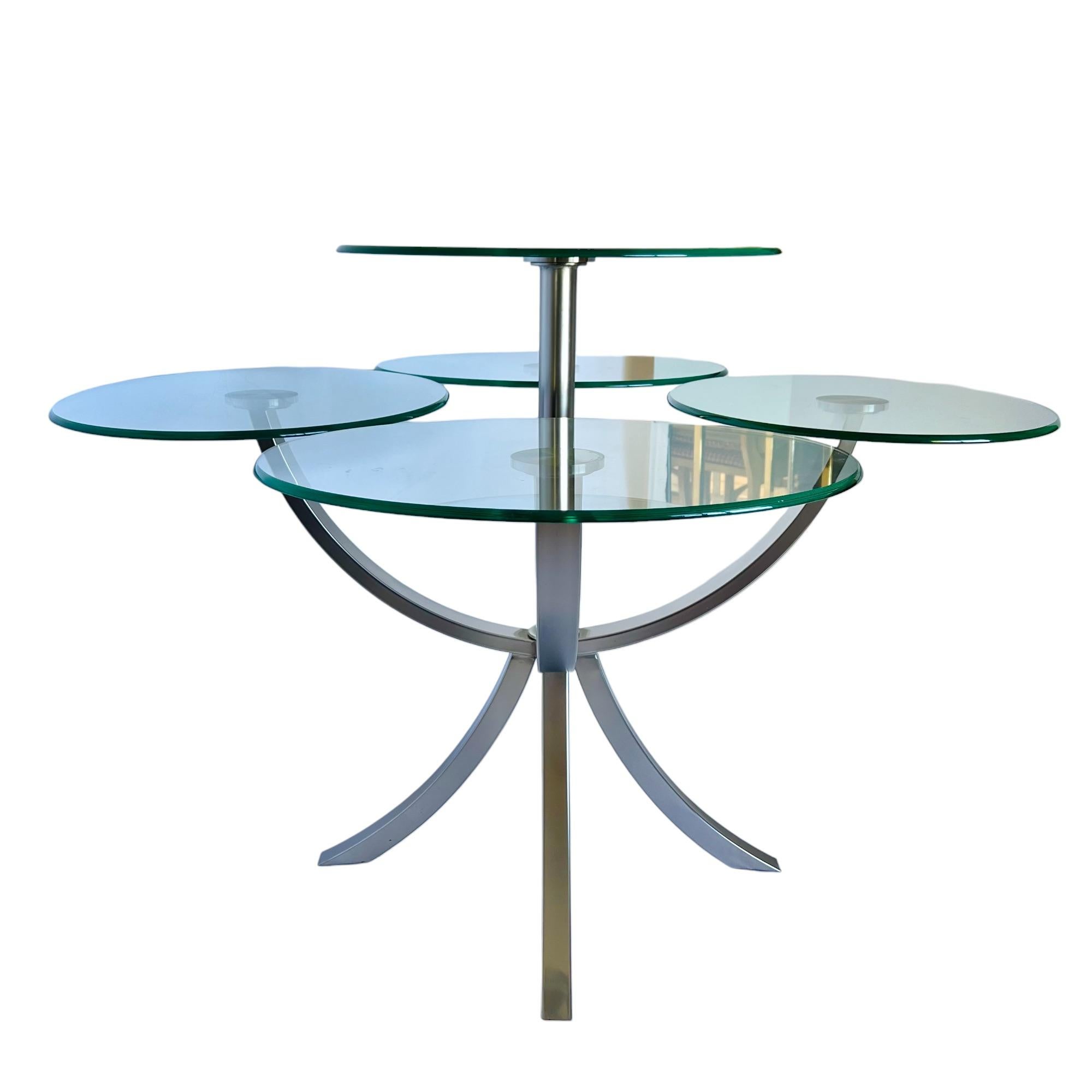 Circle of Life Steel & Glass Dining Table by DIA, 1980s 1