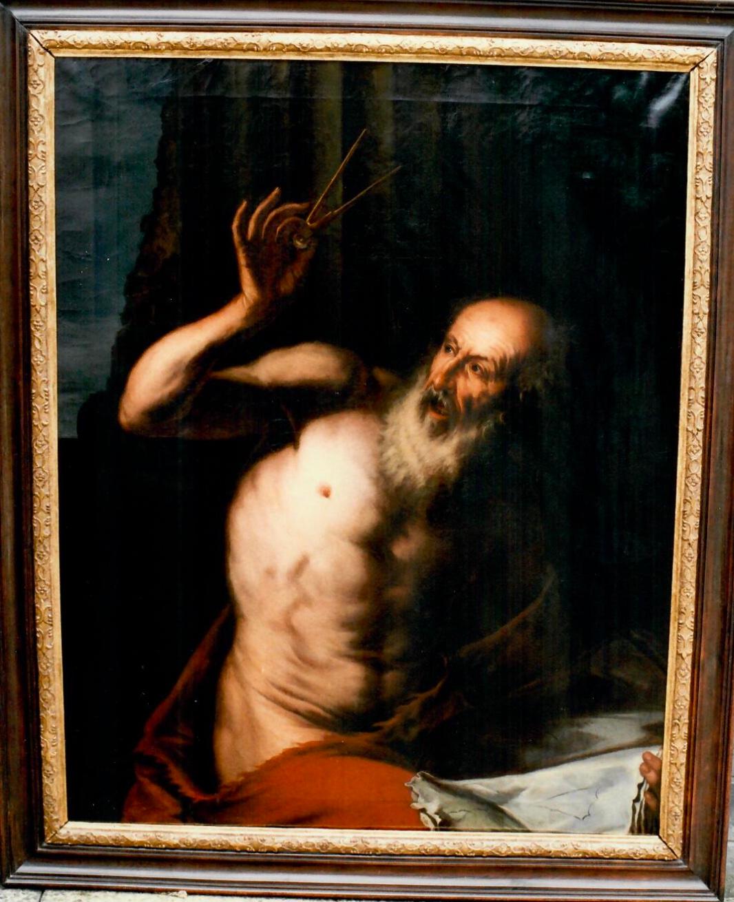 Filósofo Euklides, Retrato de un hombre, Pintura del Viejo Maestro, Arte Barroco