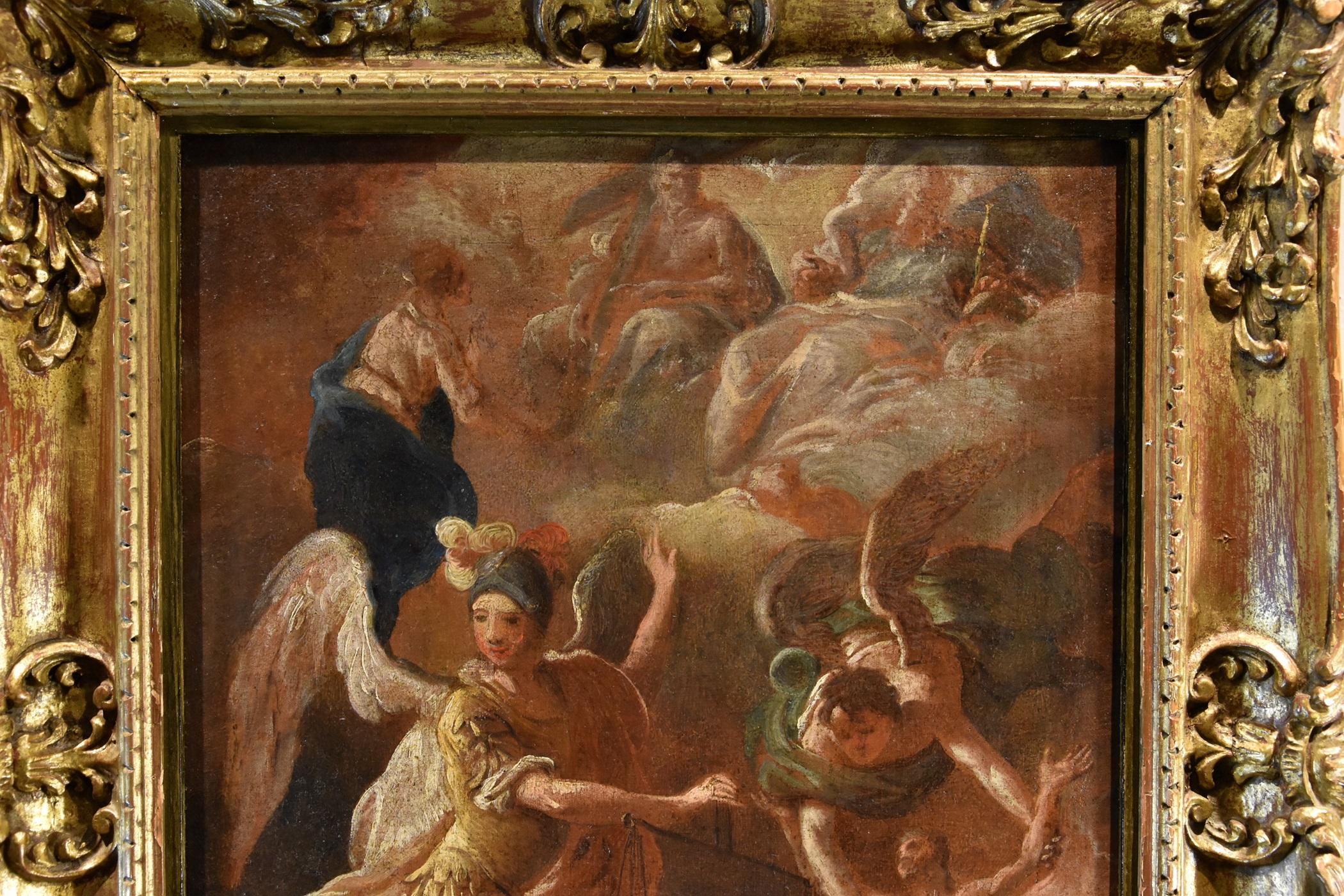 Psicostasia Arcangelo Michele Giordano Dipinto del XVII secolo Olio su tela Italia in vendita 5