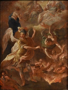 Psicostasia Arcángel Miguel Giordano Siglo XVII Pintura Óleo sobre lienzo Italia