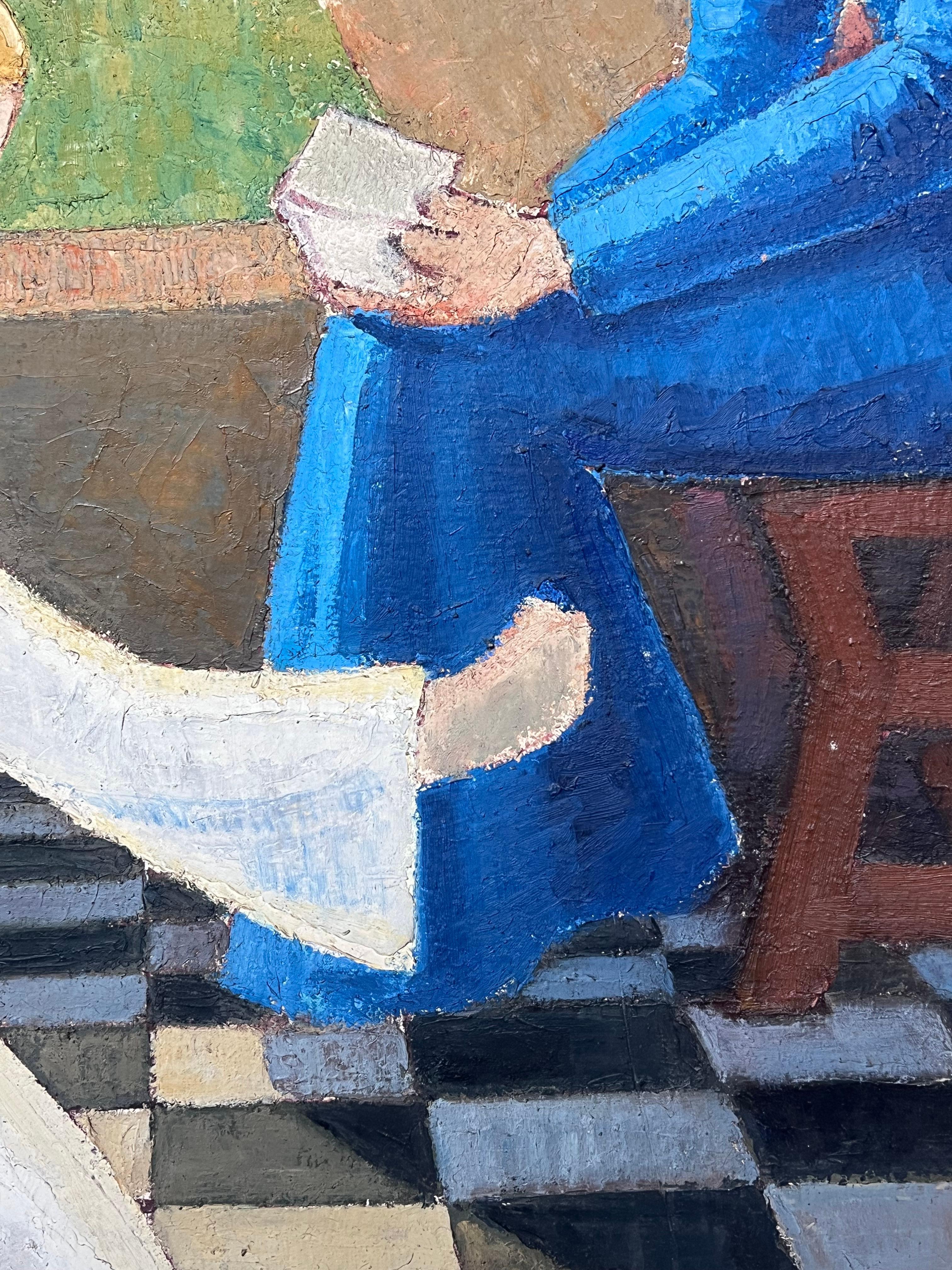 Die Verkündigung
Französische Nabis-Schule, Anfang des 20. Jahrhunderts
Kreis von Maurice Denis (1870-1943)
Öl auf Leinwand, gerahmt 
Gerahmt: 34 x 27,5 Zoll
Leinwand: 32 x 25 Zoll
Provenienz: Privatsammlung, Paris
Condit: sehr guter Zustand

Für