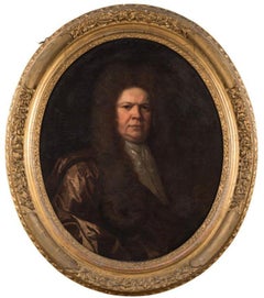Antique Michael Dahl (circle) 17th century portrait of Sir William Cowper 