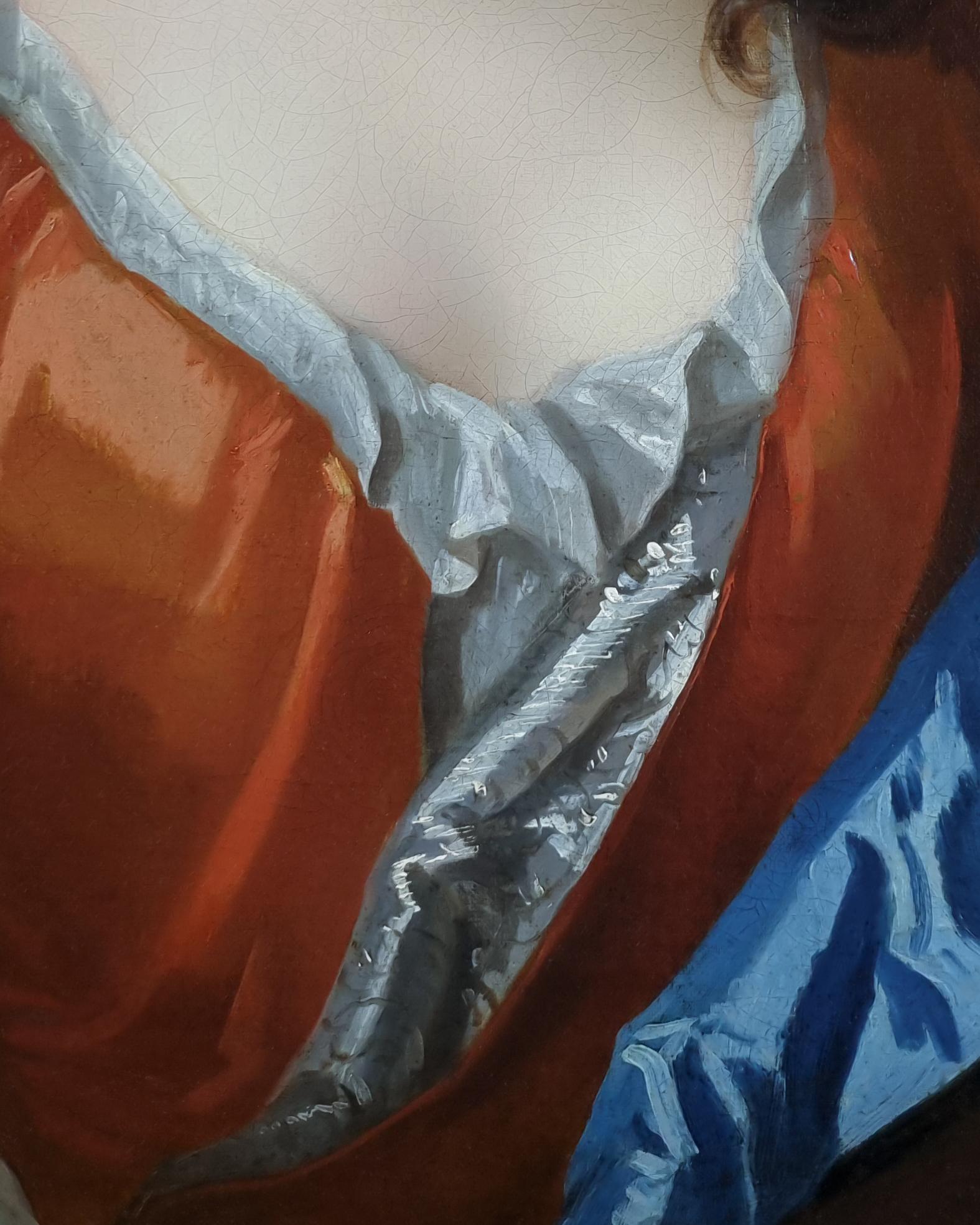 Portrait Lady in Russet Silk Dress c.1710, Michael Dahl, oil on canvas painting - Old Masters Art by (Circle of) Michael Dahl