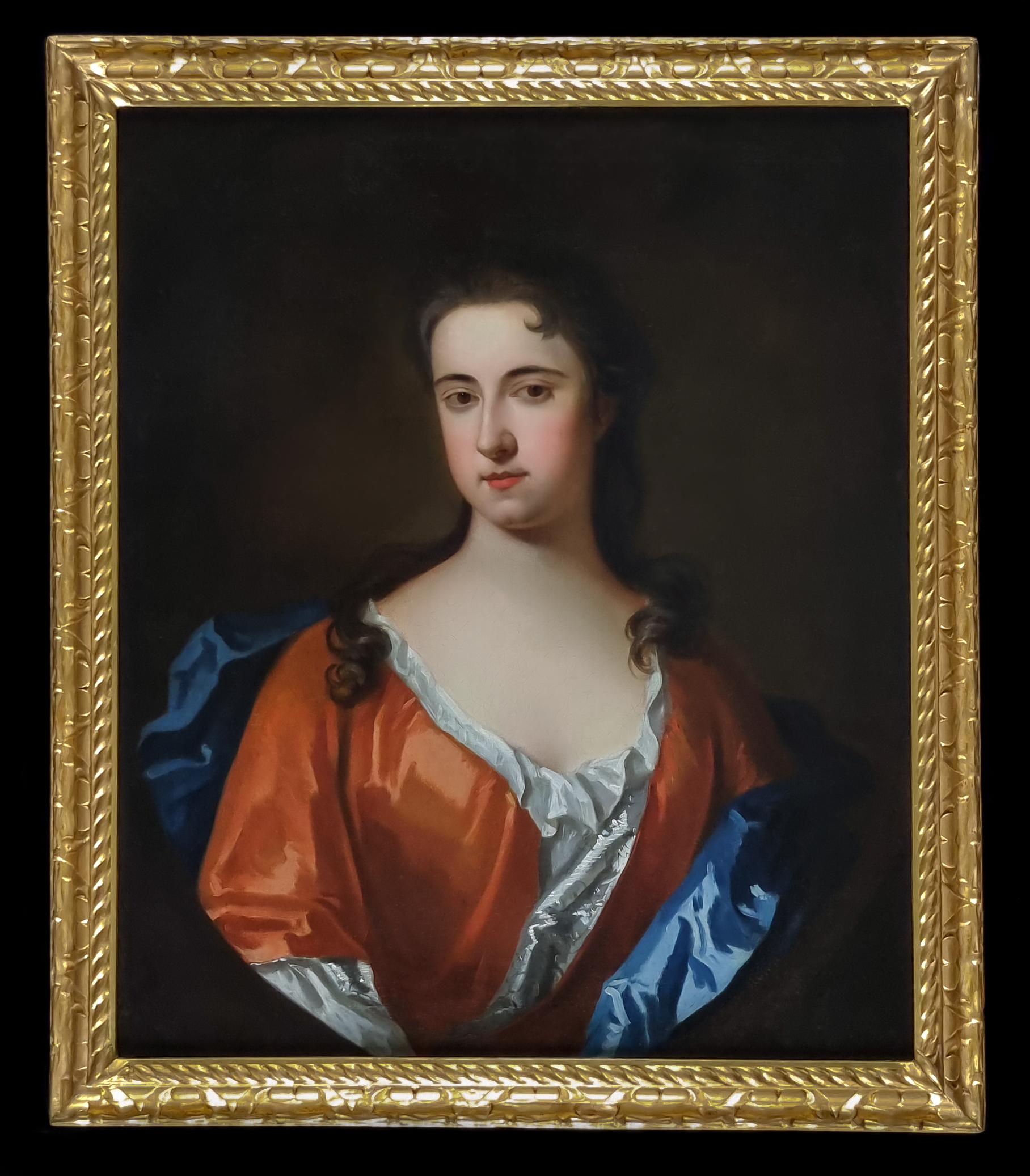 Portrait Lady in Russet Silk Dress c.1710, Michael Dahl, oil on canvas painting
