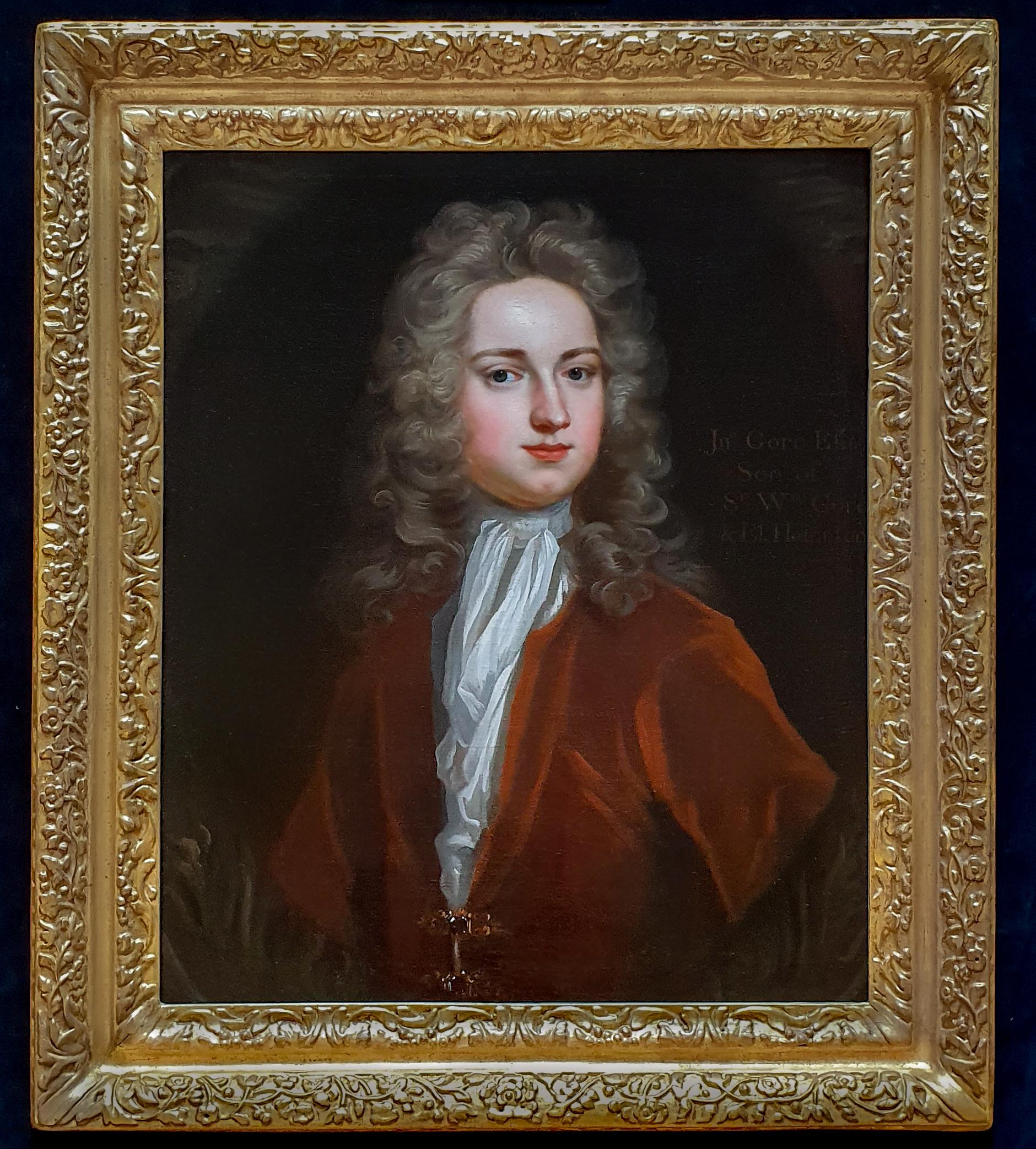 (Circle of) Michael Dahl Portrait Painting - Portrait of John Gore (c.1689-1763), Fine Carved Gilded Frame, Good Provenance