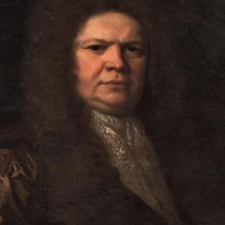 (Circle of) Michael Dahl Portrait Painting - Portrait of Sir William Cowper- 17th century, old master, oil, portrait painting,