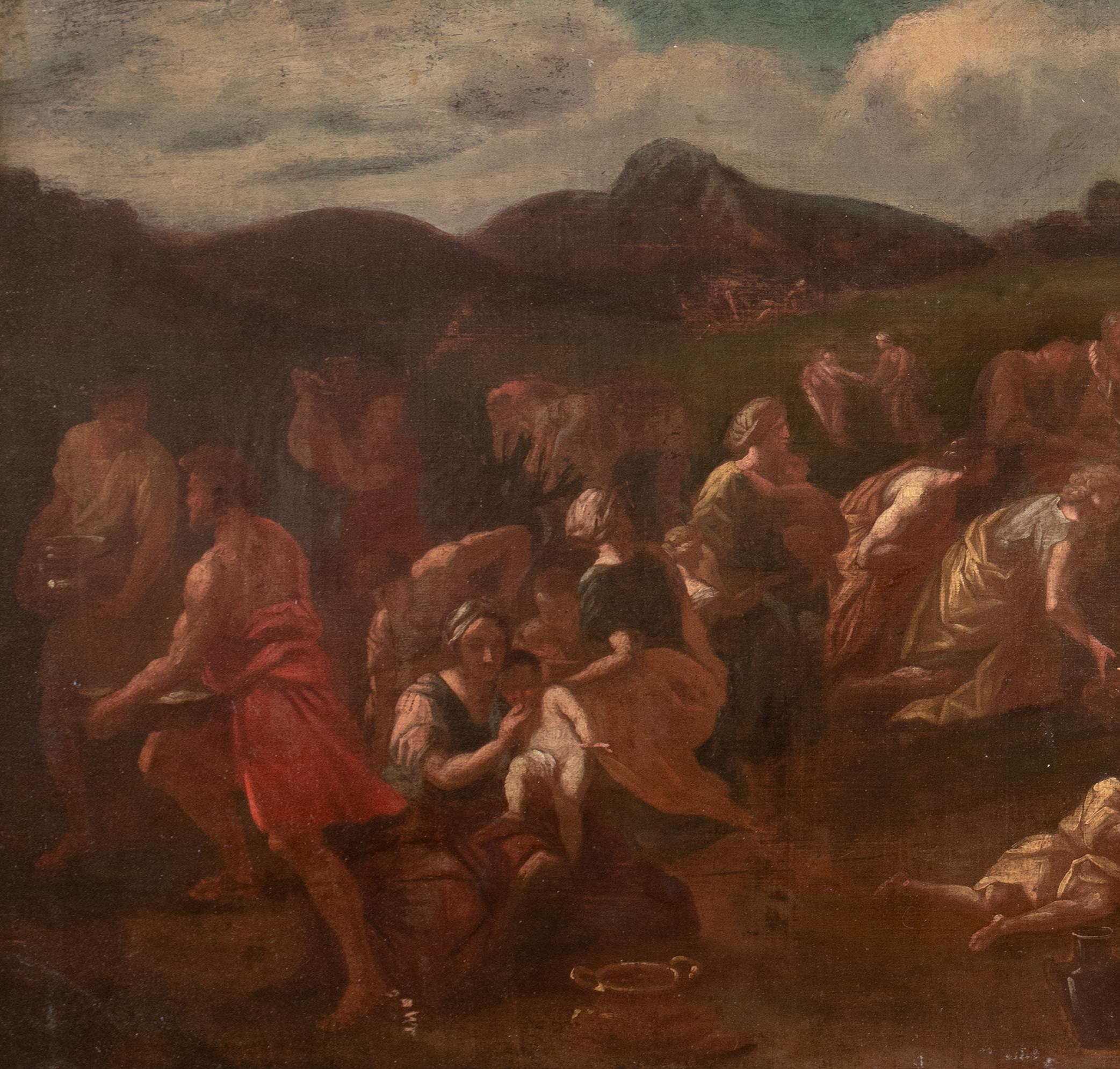 Moses & The Israelites Gathering Manna In The Wilderness, 17th Century For Sale 6