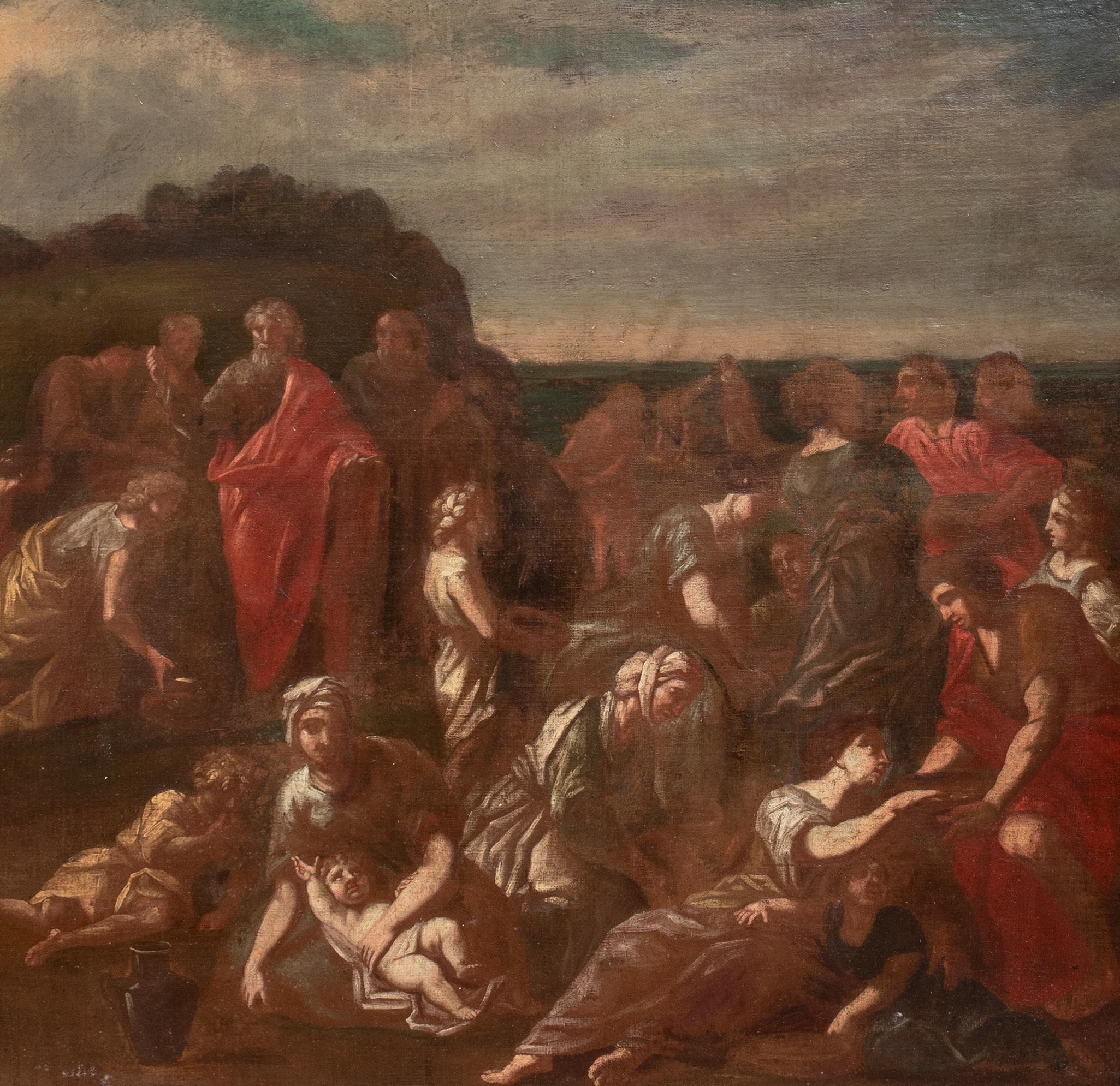 Moses & The Israelites Gathering Manna In The Wilderness, 17th Century For Sale 2