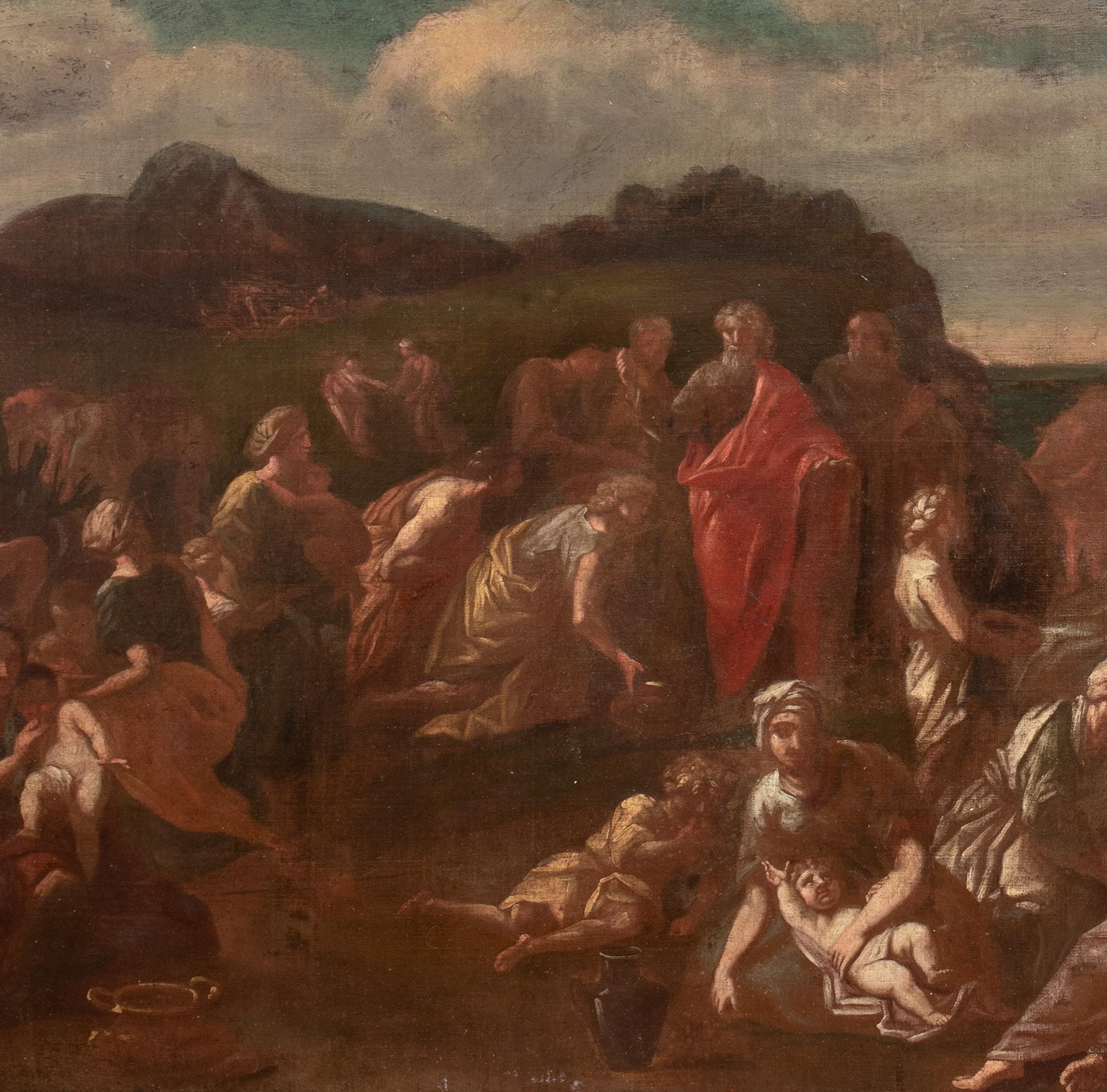 Moses & The Israelites Gathering Manna In The Wilderness, 17th Century For Sale 3