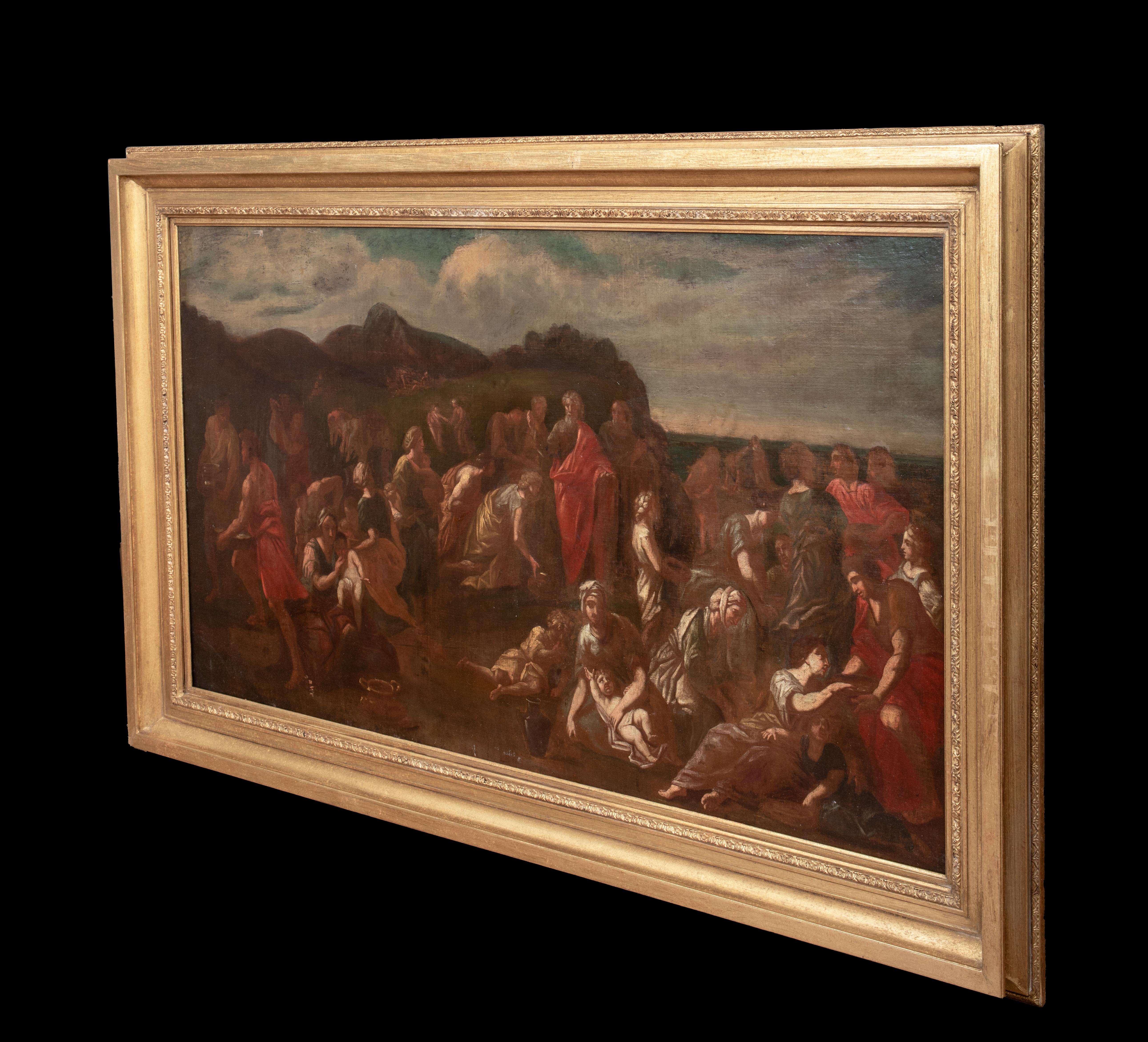 Moses & The Israelites Gathering Manna In The Wilderness, 17th Century For Sale 4