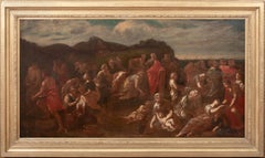 Antique Moses & The Israelites Gathering Manna In The Wilderness, 17th Century
