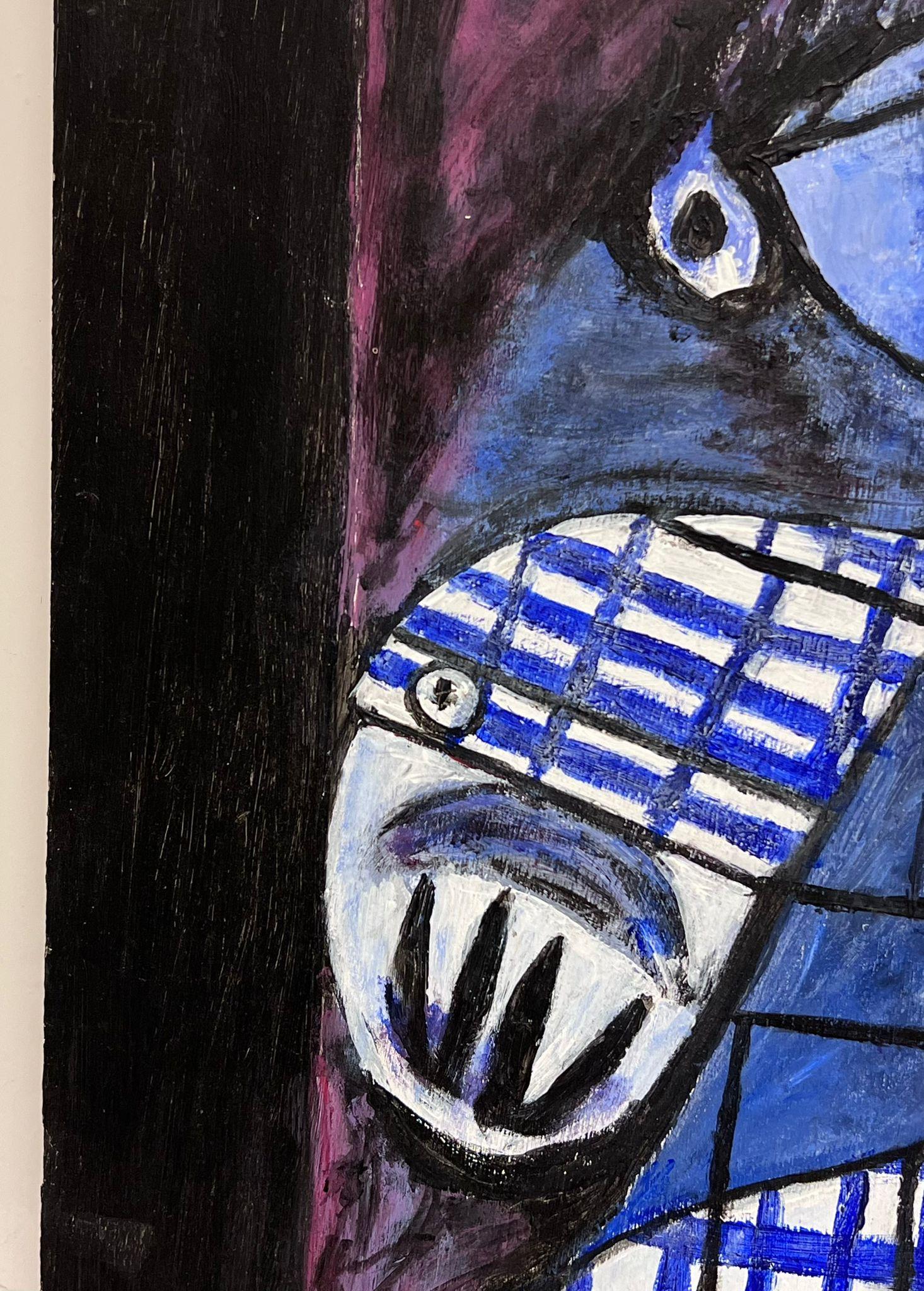 20th Century French Abstract Portrait of Child Circle of Picasso style - Modern Painting by circle of Pablo Picasso