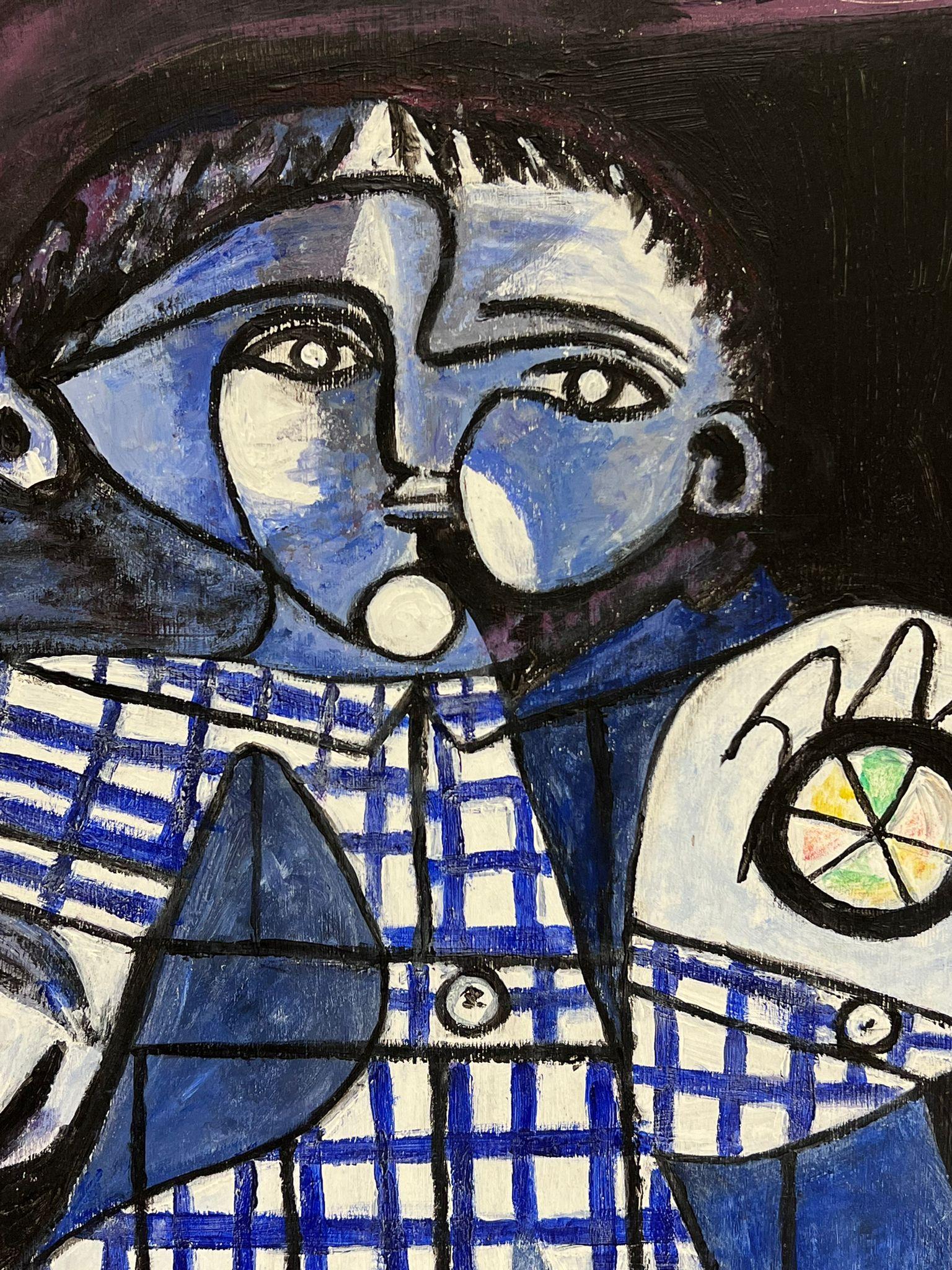 20th Century French Abstract Portrait of Child Circle of Picasso style For Sale 2