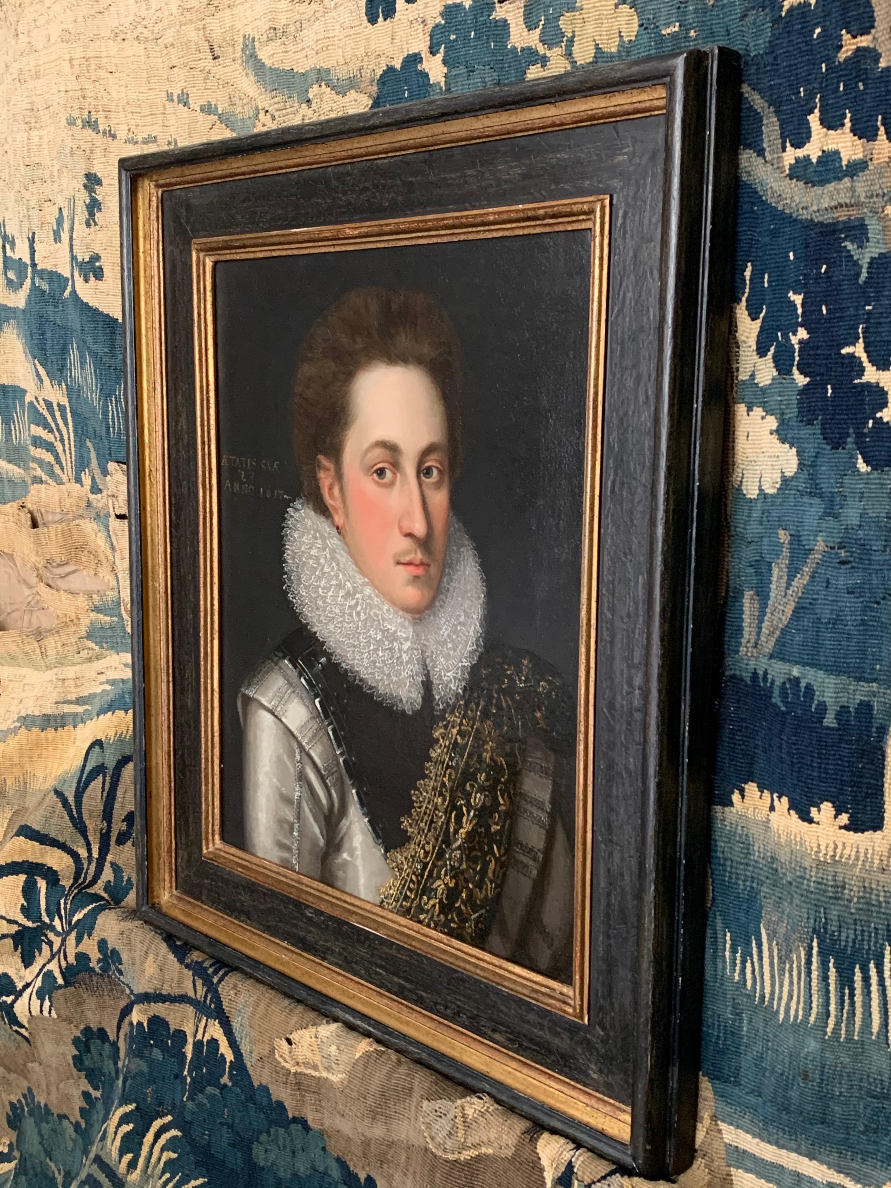 17th Century British Oil Portrait of a Nobleman - Circle of Paul van Somer For Sale 5